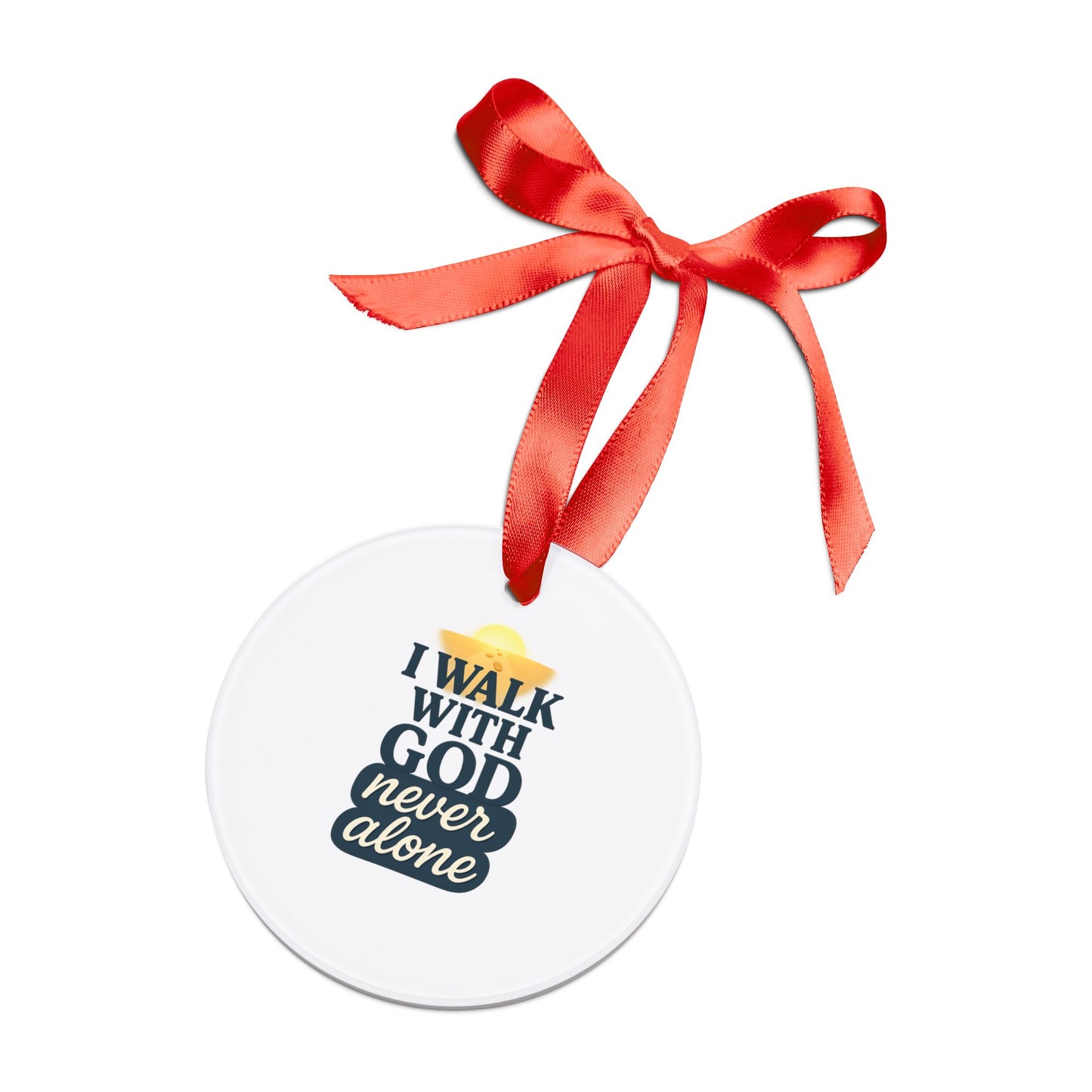 Inspirational Glass Christmas Ornament