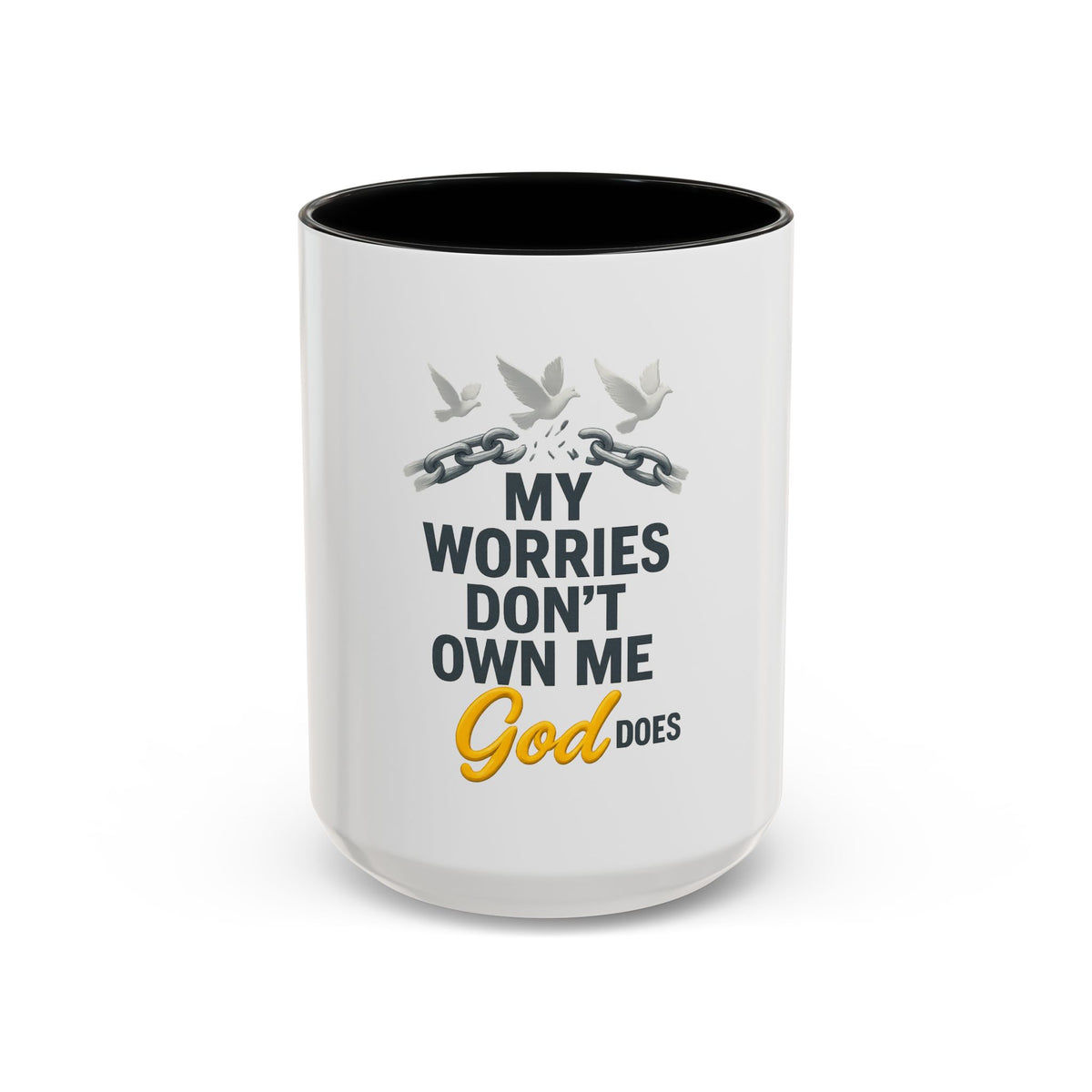 Faith-Inspiring Accent Coffee Mug - Motivational Gift for Coffee Lovers, Ideal for Birthdays, Holidays, Relaxation, Couples