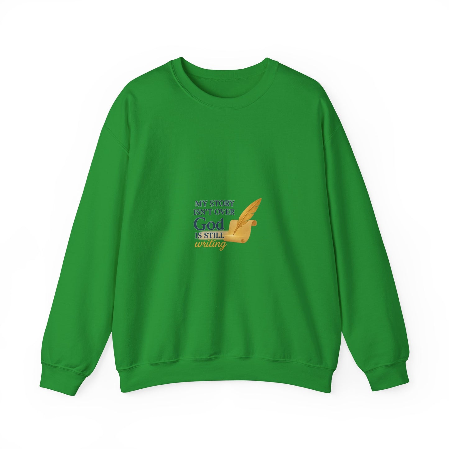 Inspirational Crewneck Sweatshirt, Comfort Apparel, Faith-Based Gift, Cozy Layer, My Story Isn’t Over Sweatshirt