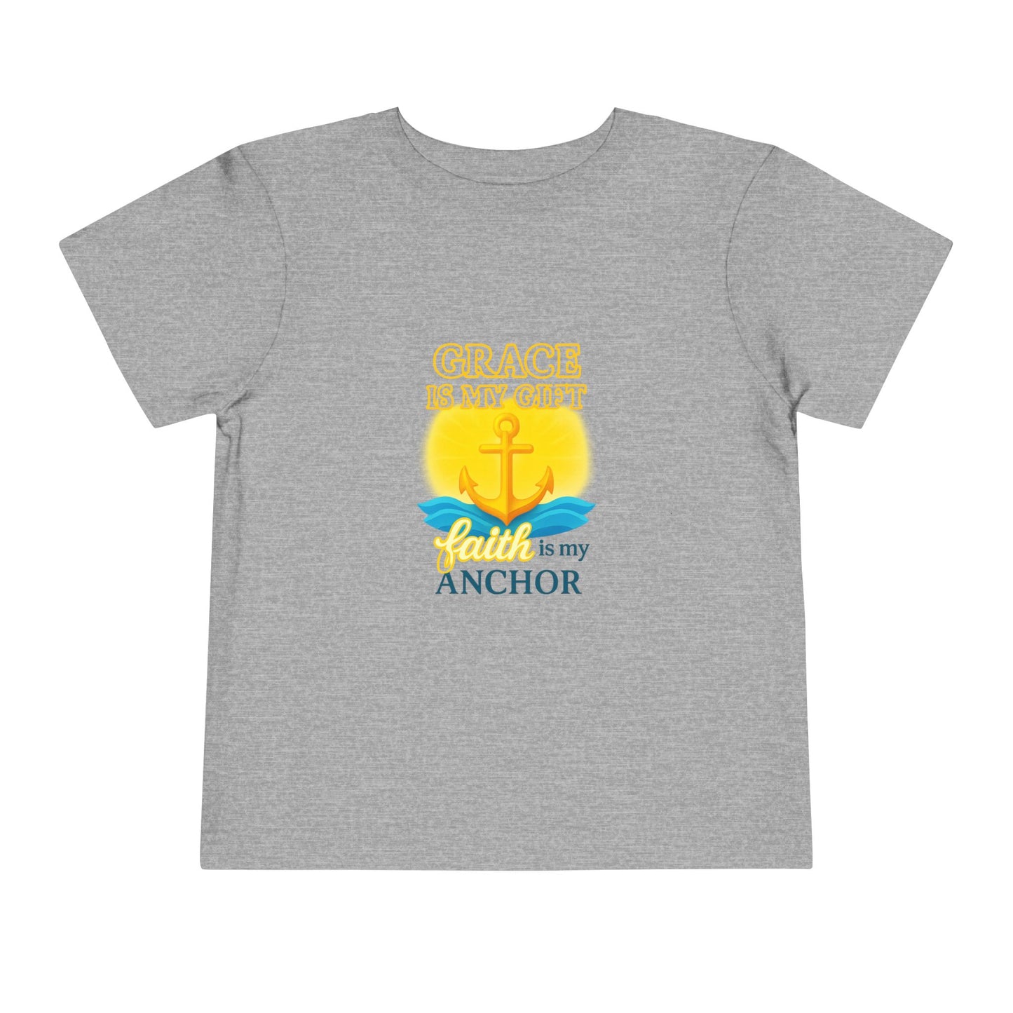 Grace is My Anchor Toddler Tee — Nautical Faith Shirt
