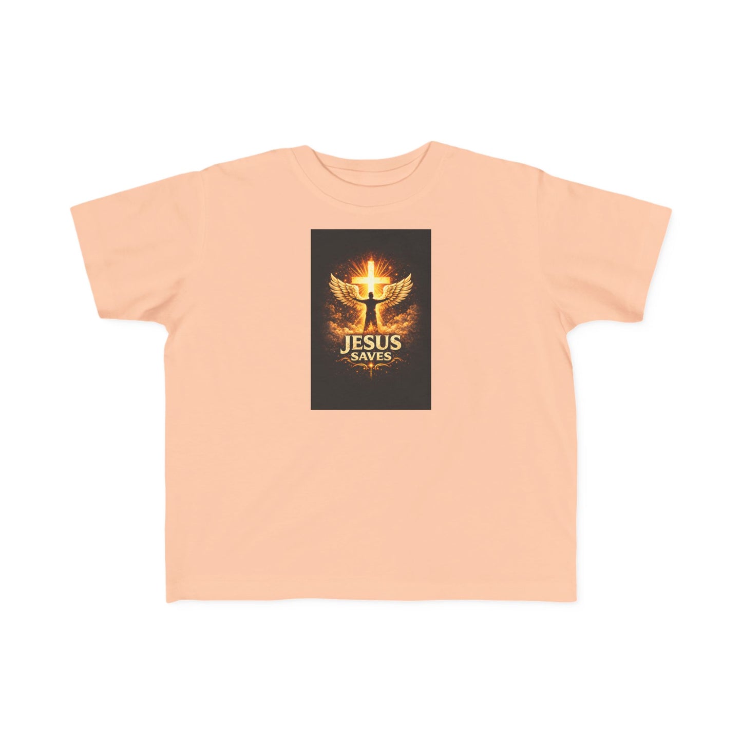 Toddler T‑Shirt — Jesus Saves, Flame Dove Christian Tee