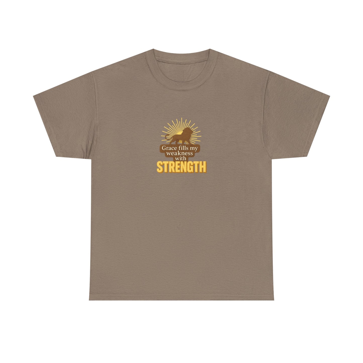 Grace Fills My Weakness with Strength – Inspirational Unisex Heavy Cotton Tee