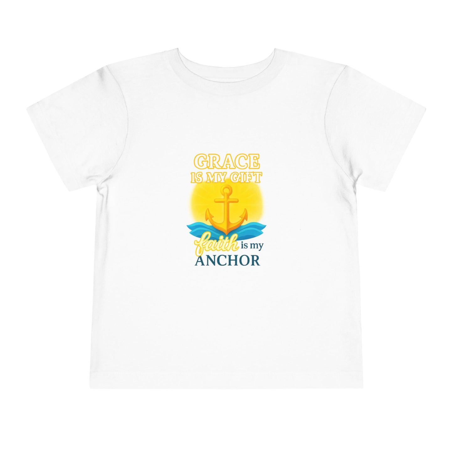 Grace is My Anchor Toddler Tee — Nautical Faith Shirt