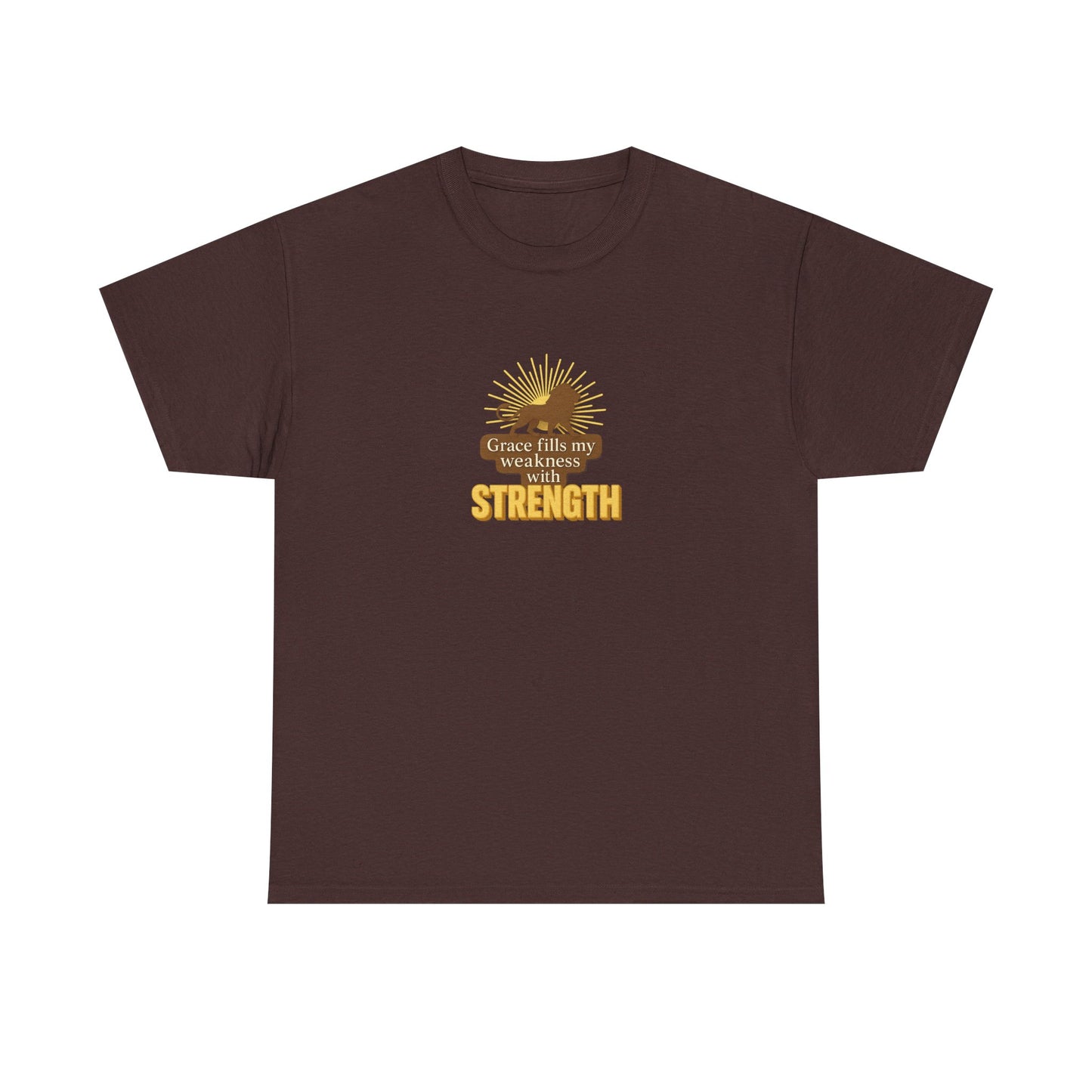Grace Fills My Weakness with Strength – Inspirational Unisex Heavy Cotton Tee