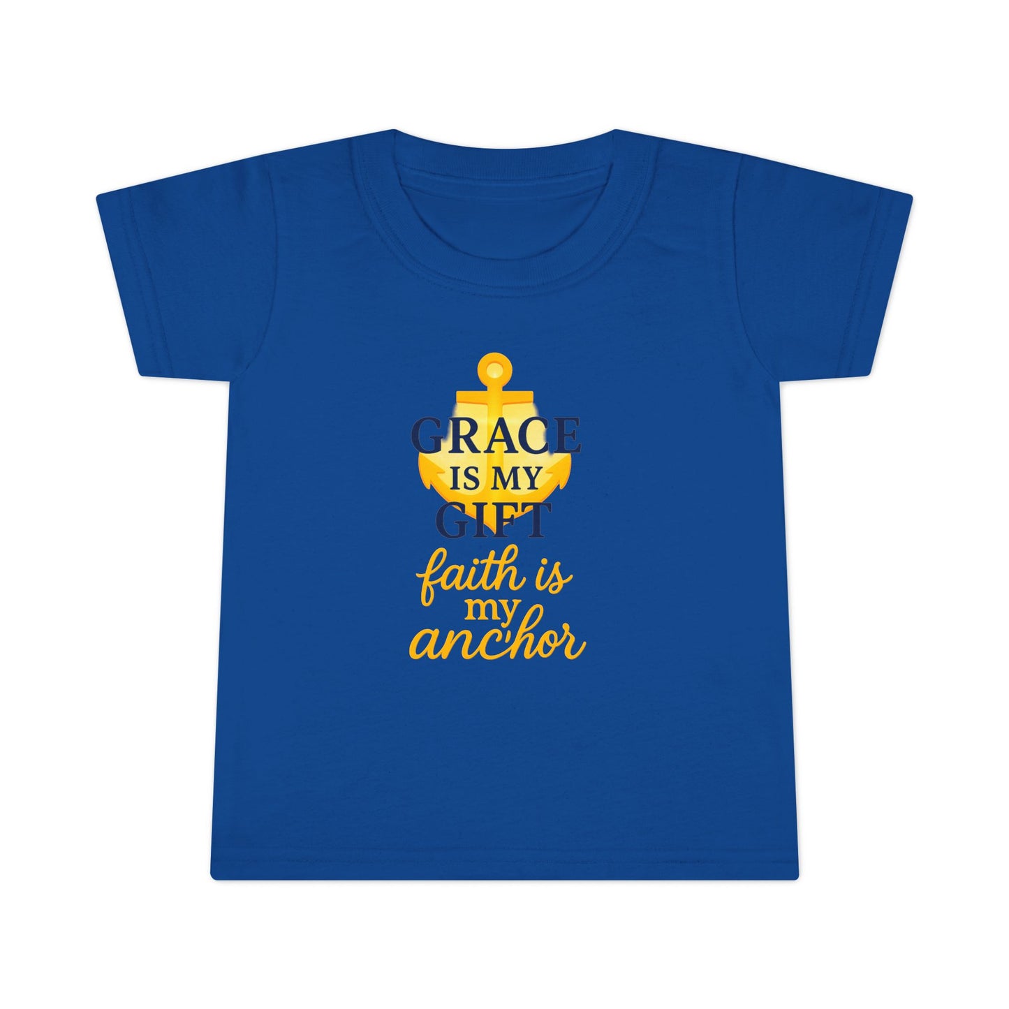Toddler T-Shirt — "Grace Is My Gift, Faith Is My Anchor" Anchor Graphic