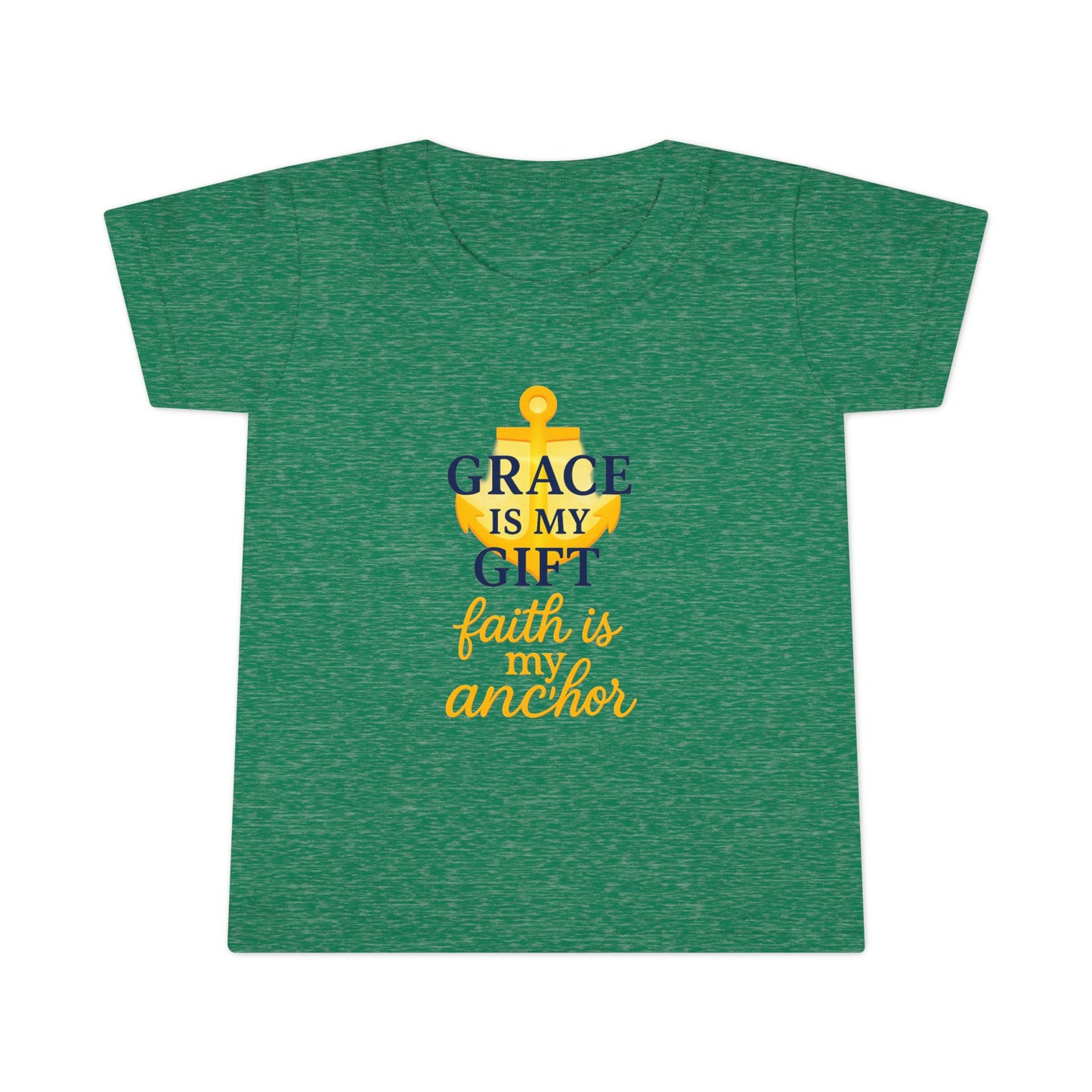 Toddler T-Shirt — "Grace Is My Gift, Faith Is My Anchor" Christian Anchor Graphic