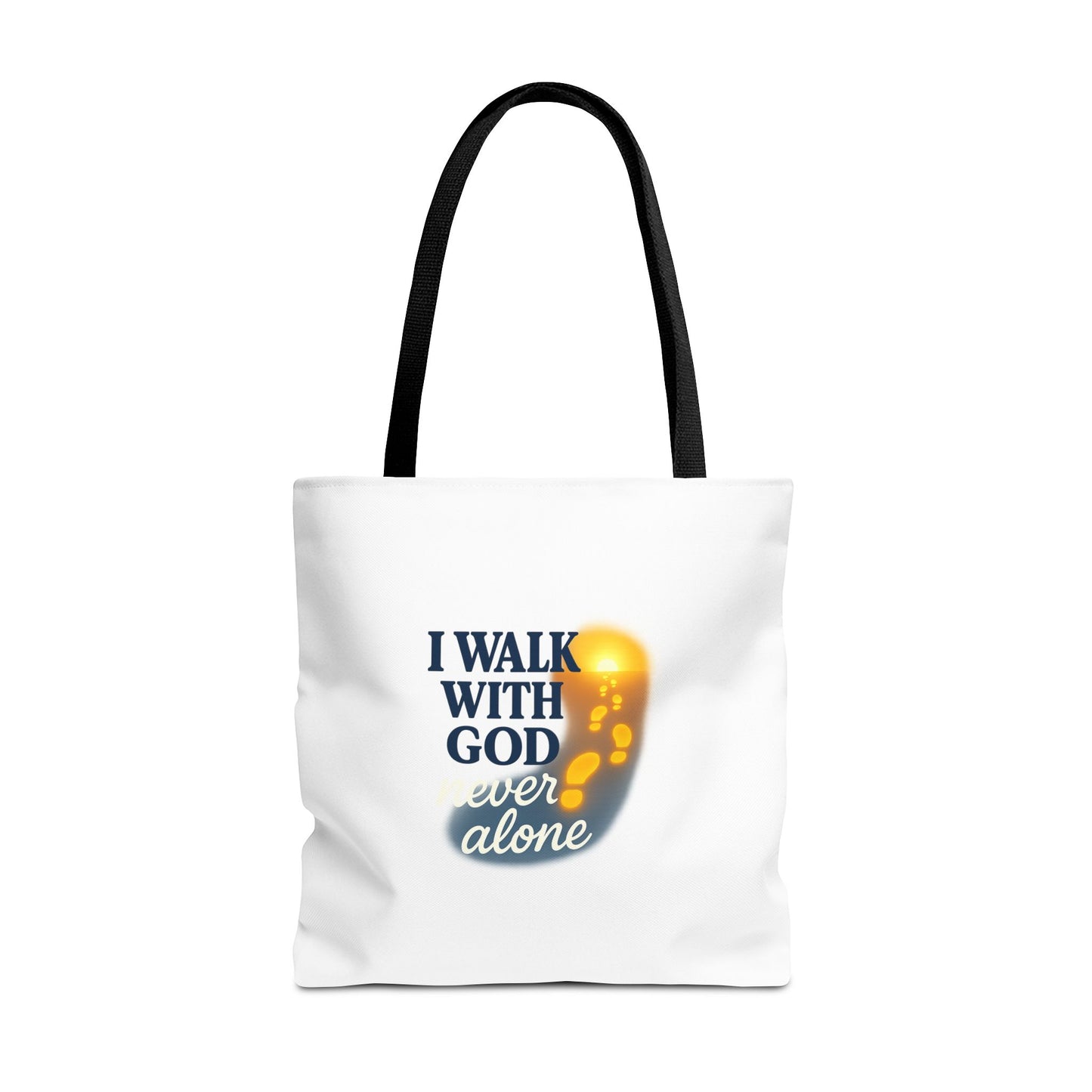 Inspirational Tote Bag - I Walk With God, Faithful Gift, Religious Accessory, Everyday Use, Church Bag