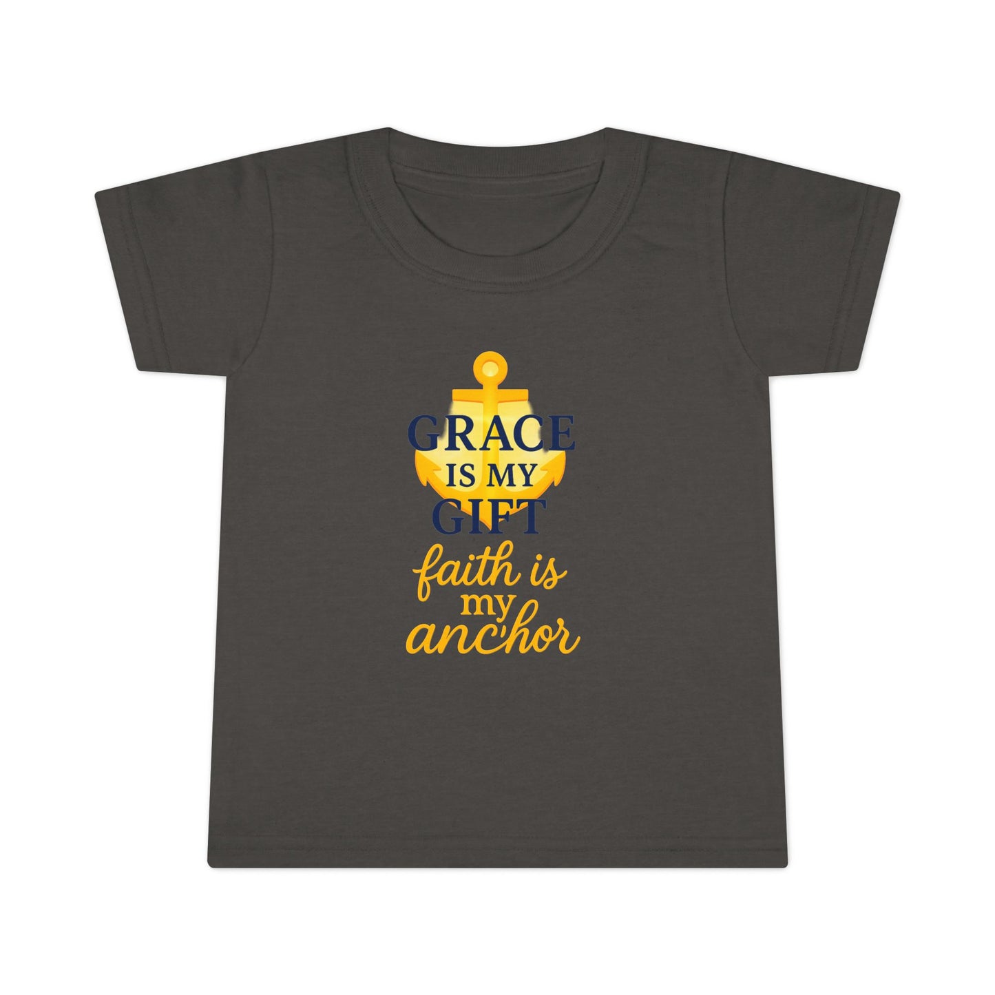 Toddler T-Shirt — "Grace Is My Gift, Faith Is My Anchor" Christian Anchor Graphic
