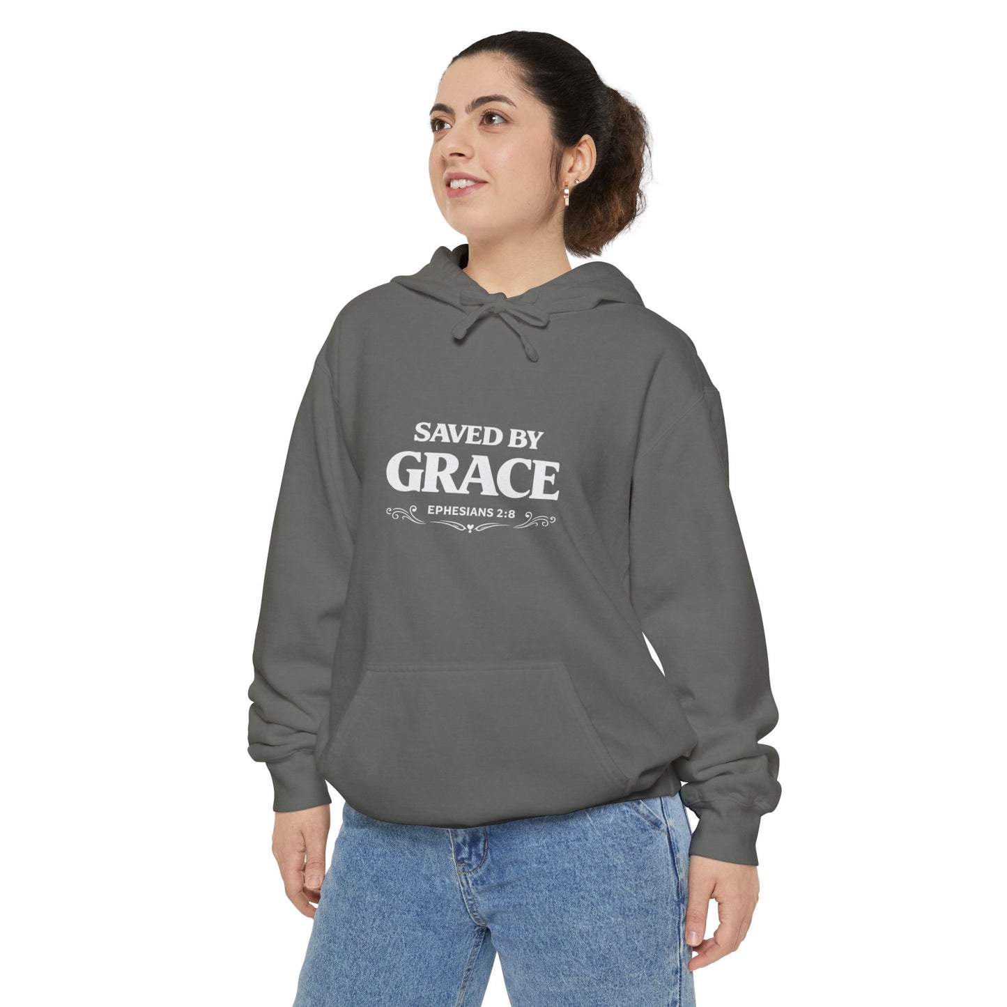 Saved by Grace Hoodie — Christian Faith Graphic Hoodie