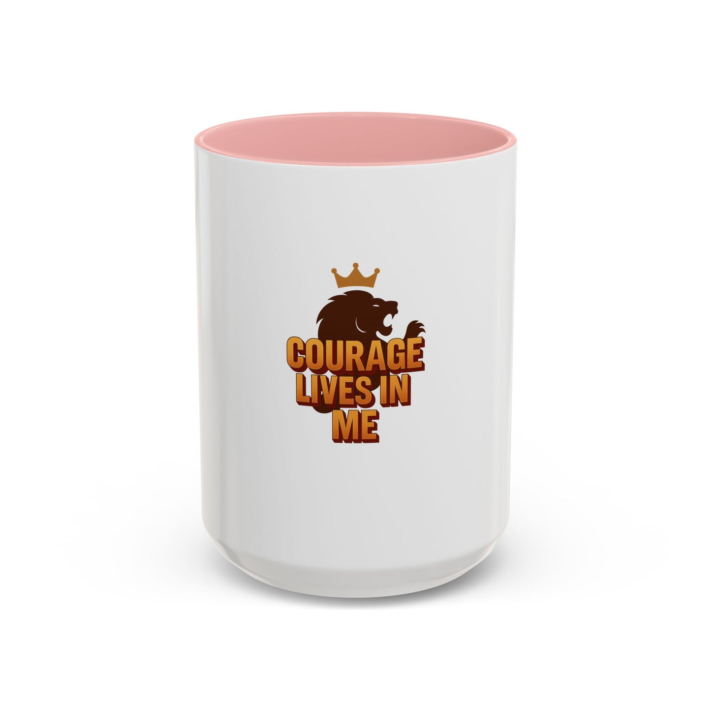 Courage-Inspired Accent Coffee Mug – A Daily Reminder to Stay Strong