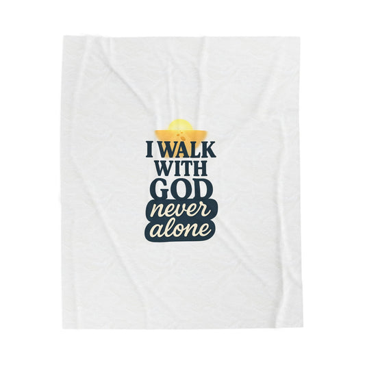 Inspirational Velveteen Plush Blanket - Cozy Throw for Faith, Comfort, Prayer, Christian Gift, Home Decor