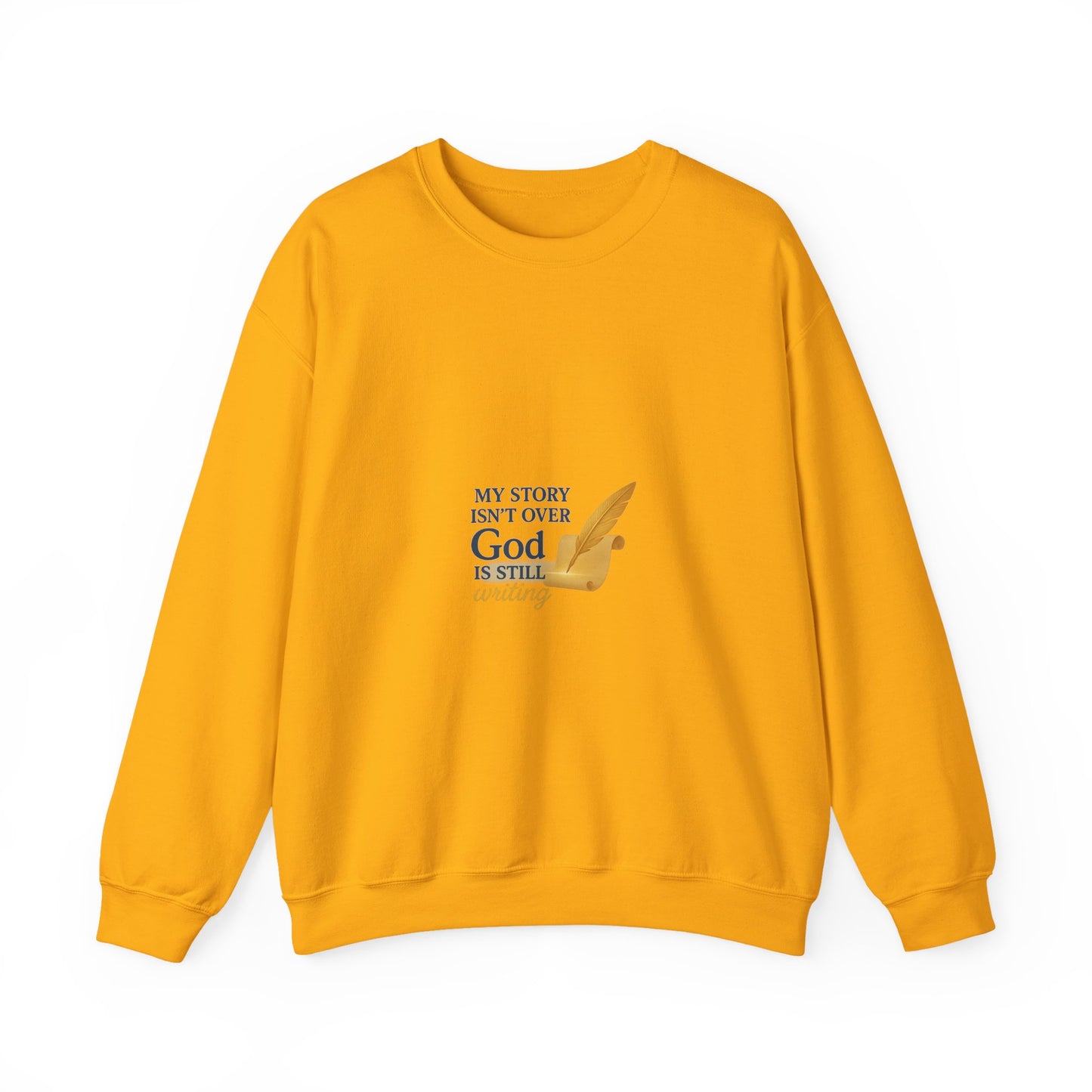 Inspirational Crewneck Sweatshirt, Comfort Apparel, Faith-Based Gift, Cozy Layer, My Story Isn’t Over Sweatshirt