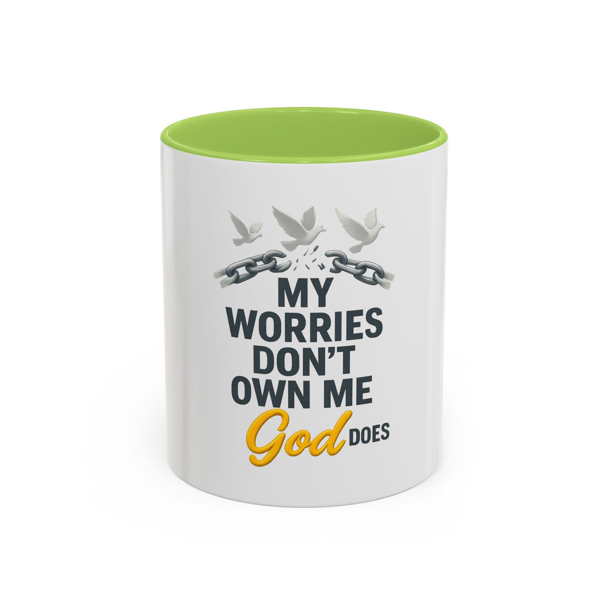 Faith-Inspiring Accent Coffee Mug - Motivational Gift for Coffee Lovers, Ideal for Birthdays, Holidays, Relaxation, Couples