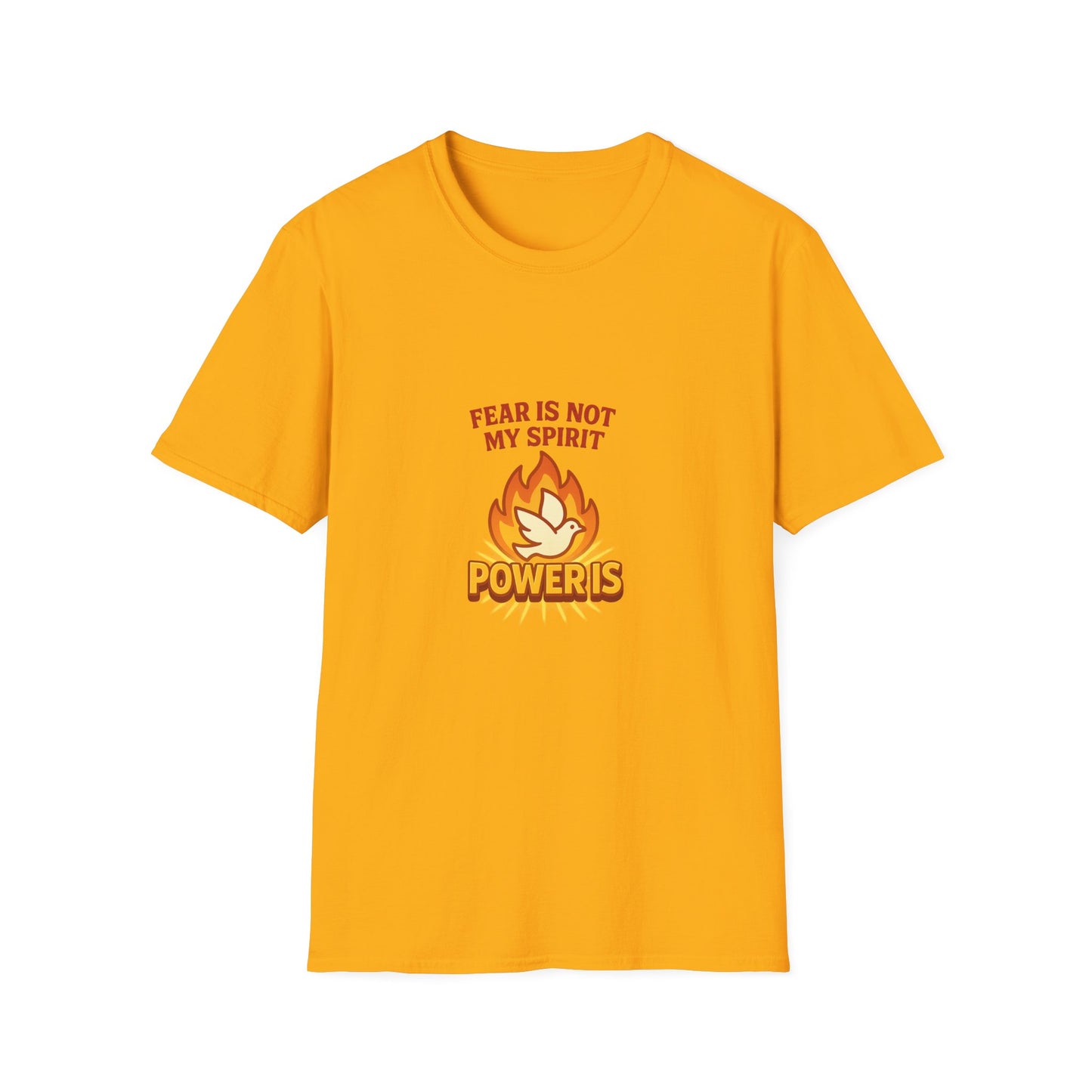 Fear Is Not My Spirit T-Shirt – Empowering Unisex Softstyle Tee for Strength & Positive Living