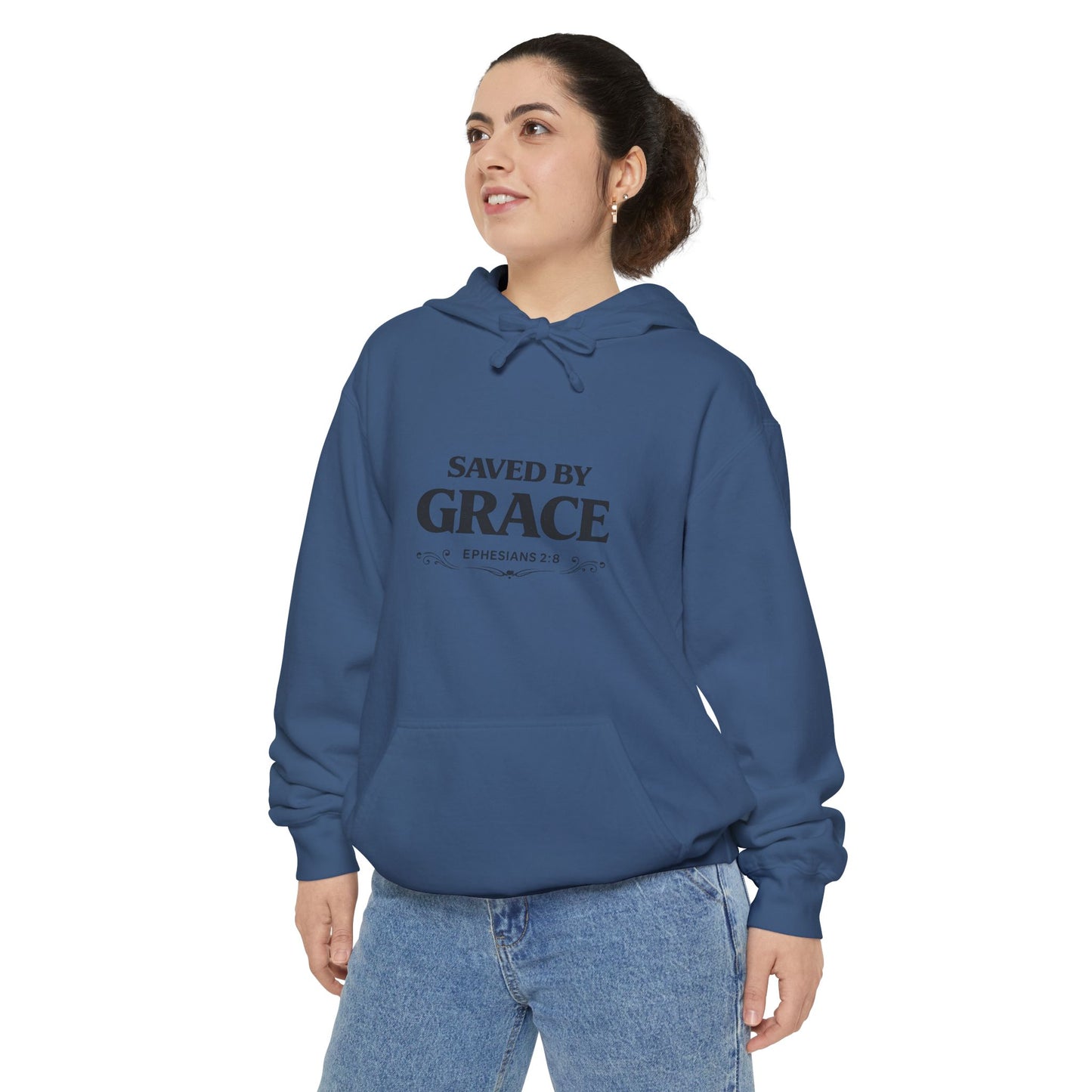 Saved By Grace Hoodie — Christian Faith Pullover (Ephesians 2:8-9)