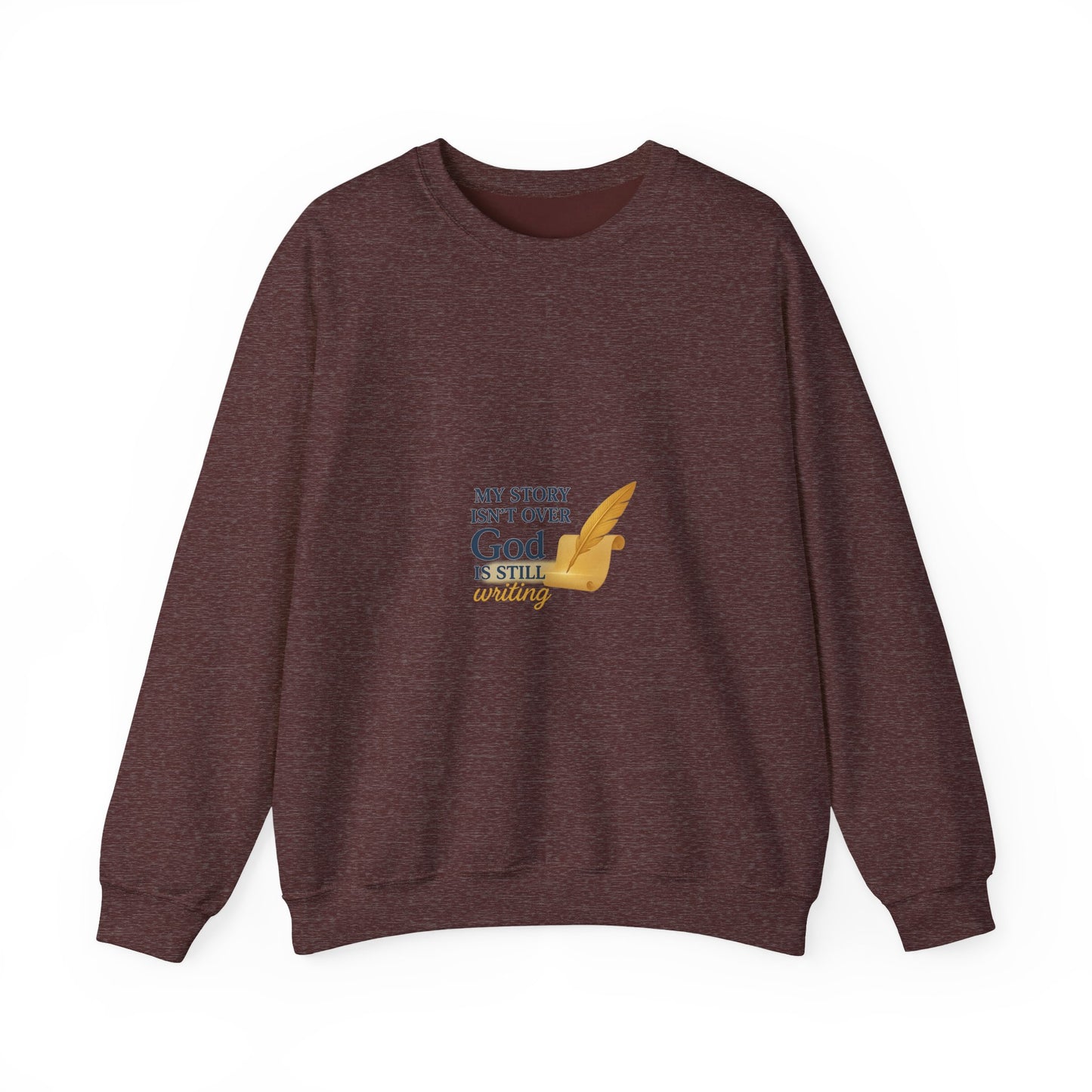 Inspirational Crewneck Sweatshirt, Comfort Apparel, Faith-Based Gift, Cozy Layer, My Story Isn’t Over Sweatshirt