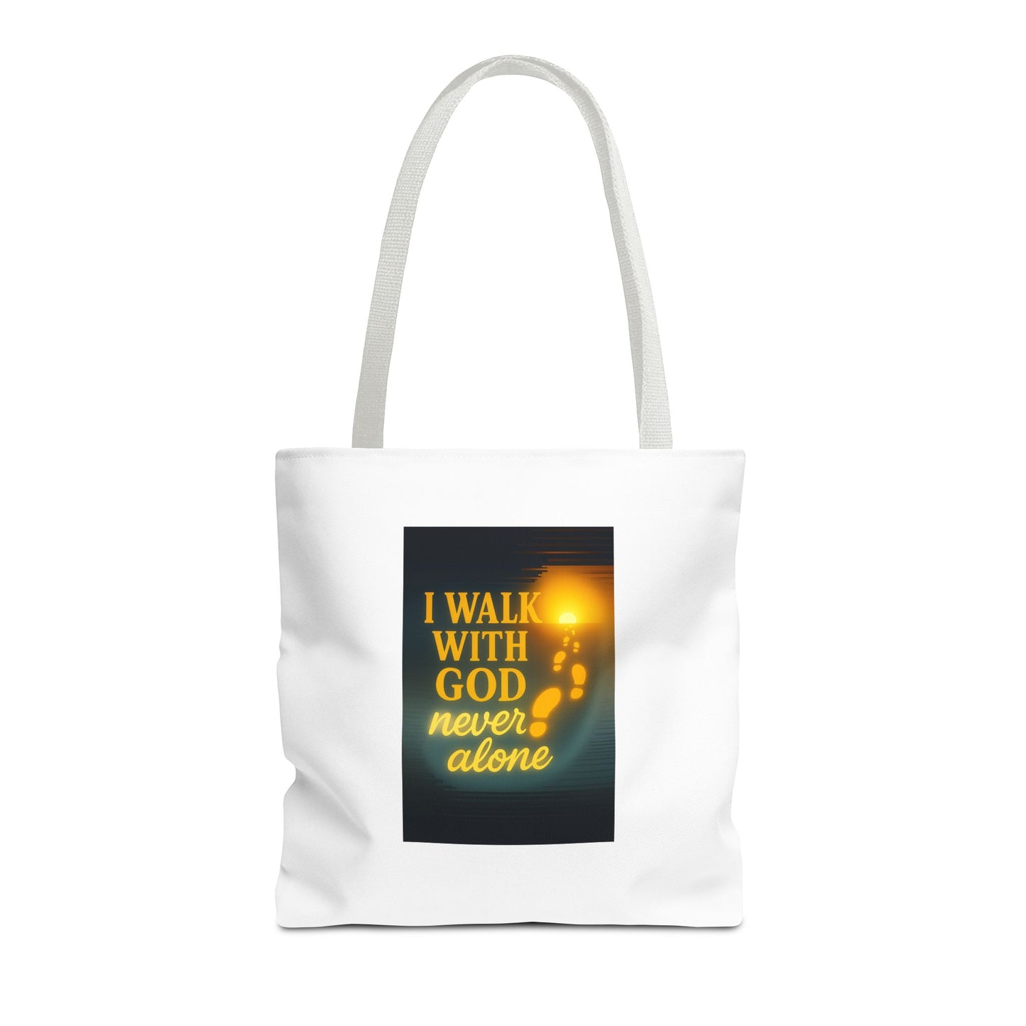Inspiring God Walk Tote Bag, Motivational Quote Bag, Faith-Based Carryall, Gift for Believers, Christian Tote