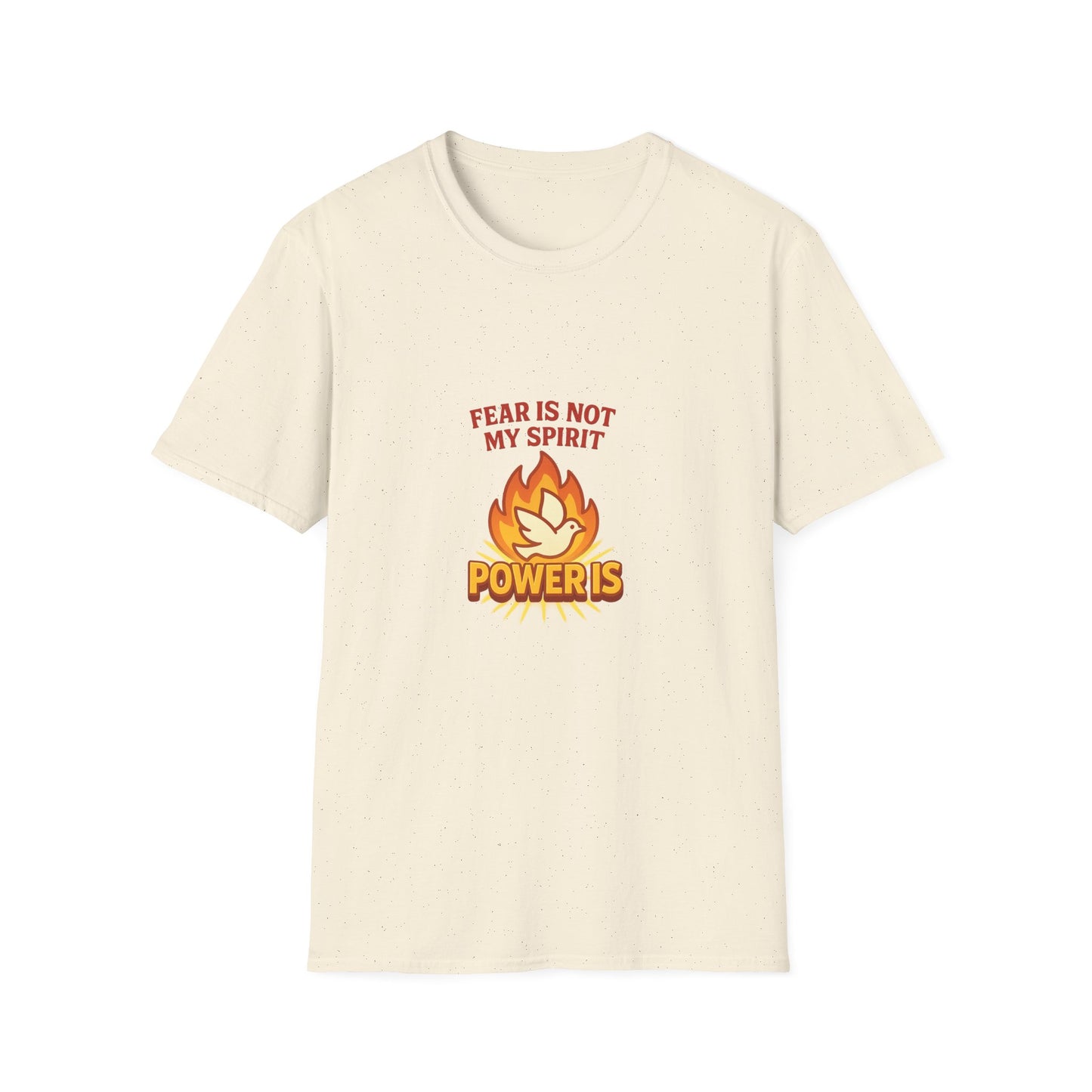 Fear Is Not My Spirit T-Shirt – Empowering Unisex Softstyle Tee for Strength & Positive Living