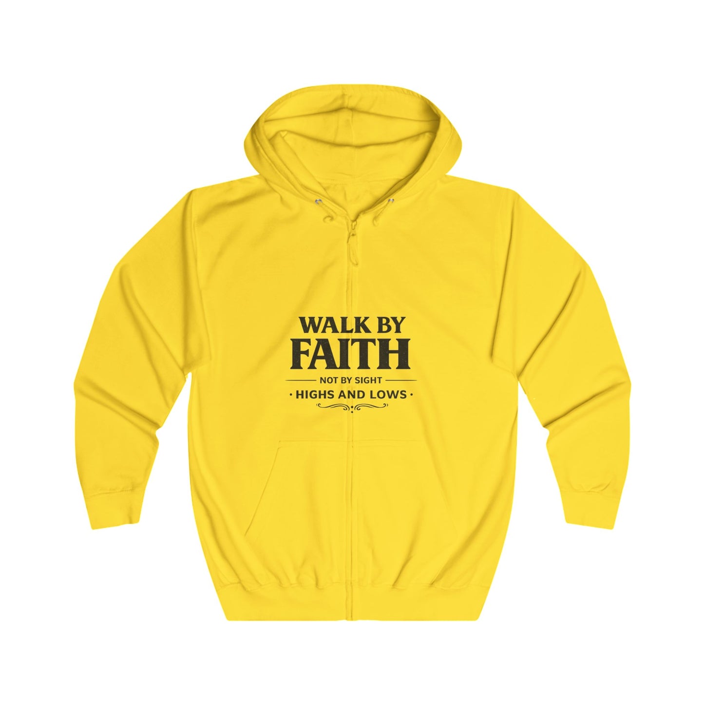 Walk by Faith Zip Hoodie — Christian Inspirational Full-Zip Hoodie