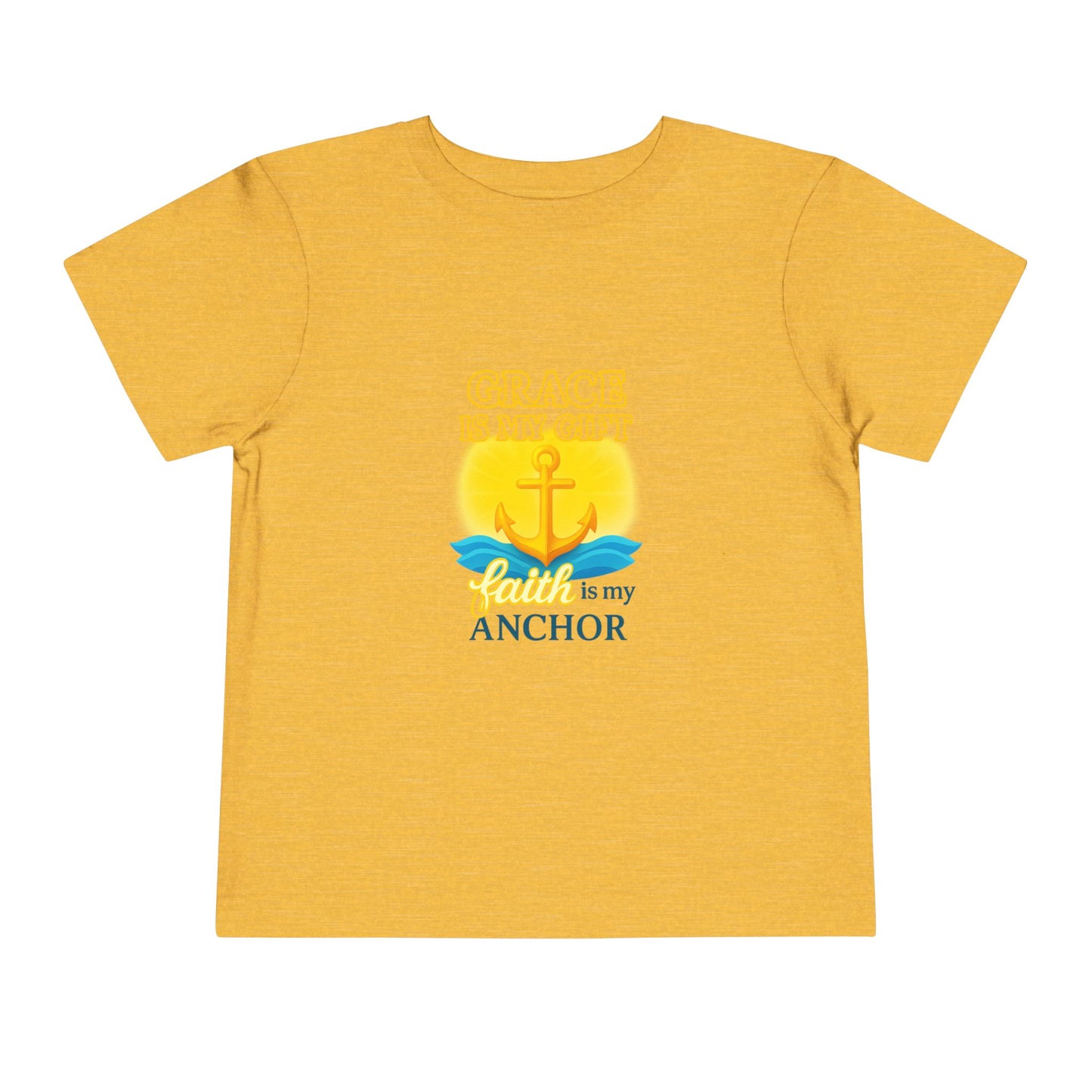 Grace is My Anchor Toddler Tee — Nautical Faith Shirt