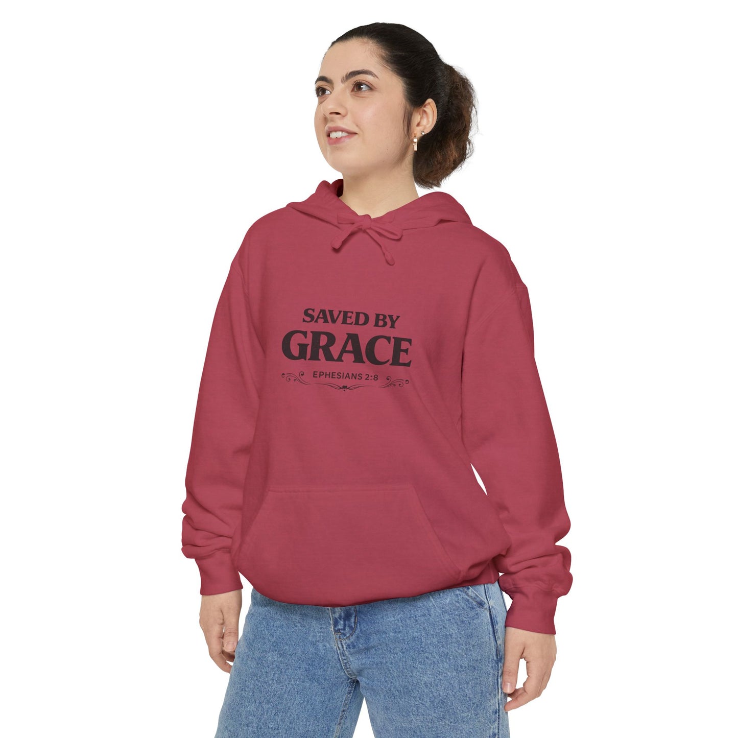 Saved By Grace Hoodie — Christian Faith Pullover (Ephesians 2:8-9)