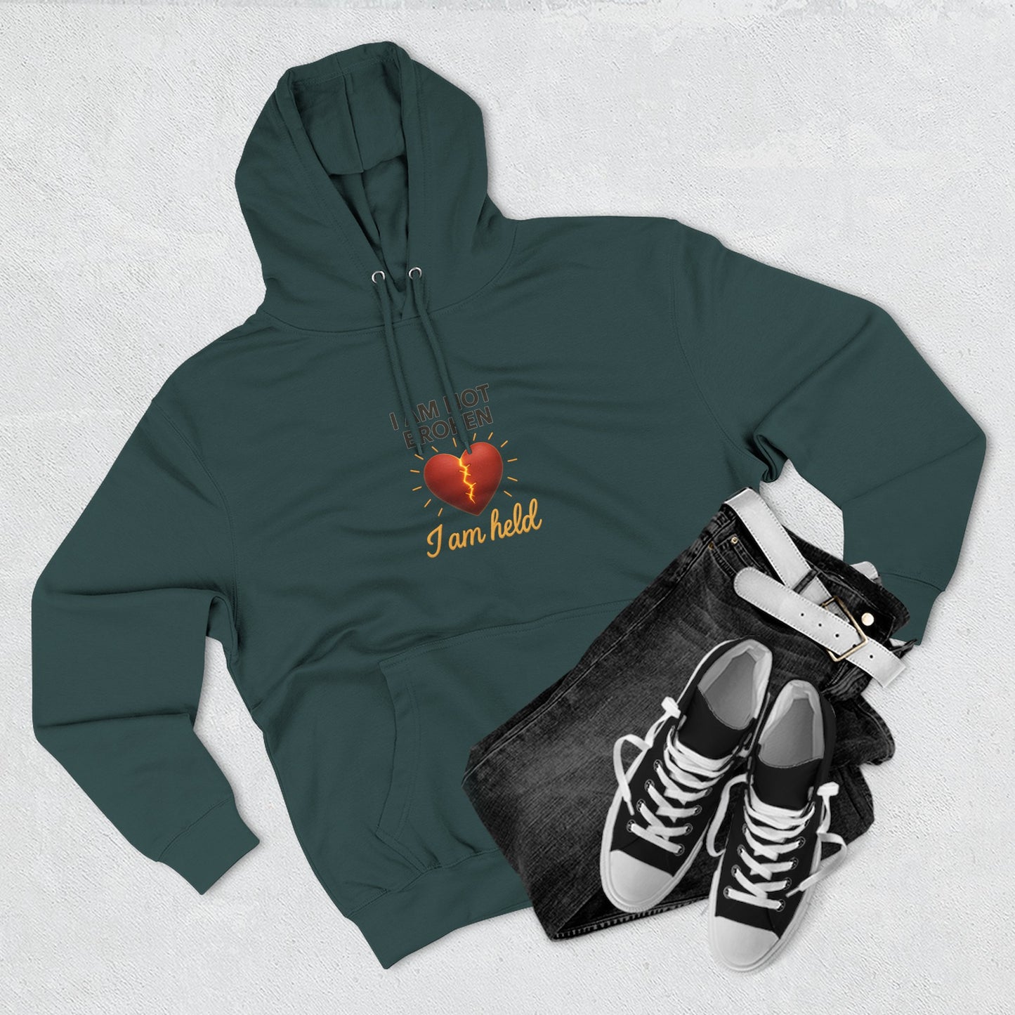 I Am Not Broken – Inspirational Hoodie for Strength, Healing & Self-Love