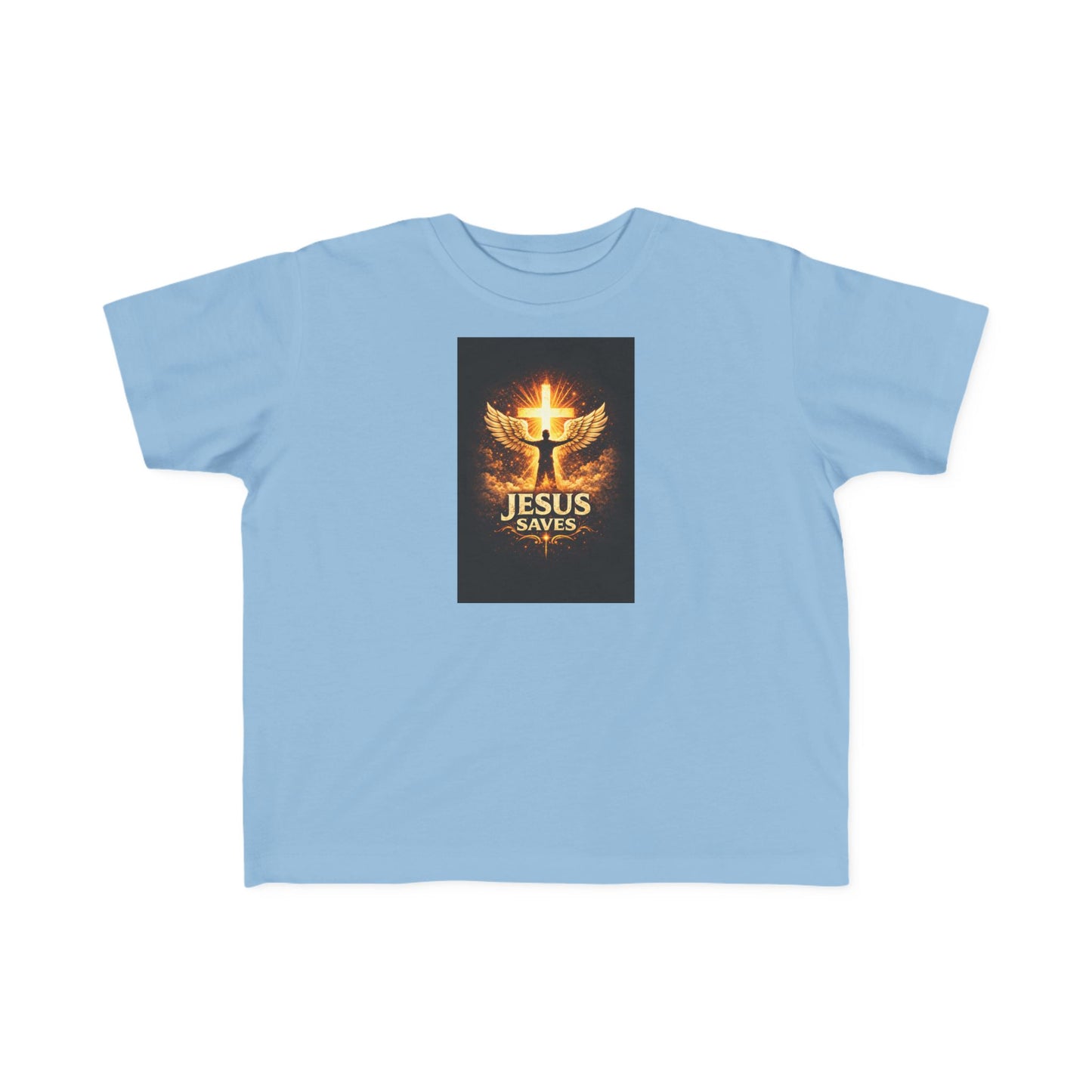 Toddler T‑Shirt — Jesus Saves, Flame Dove Christian Tee