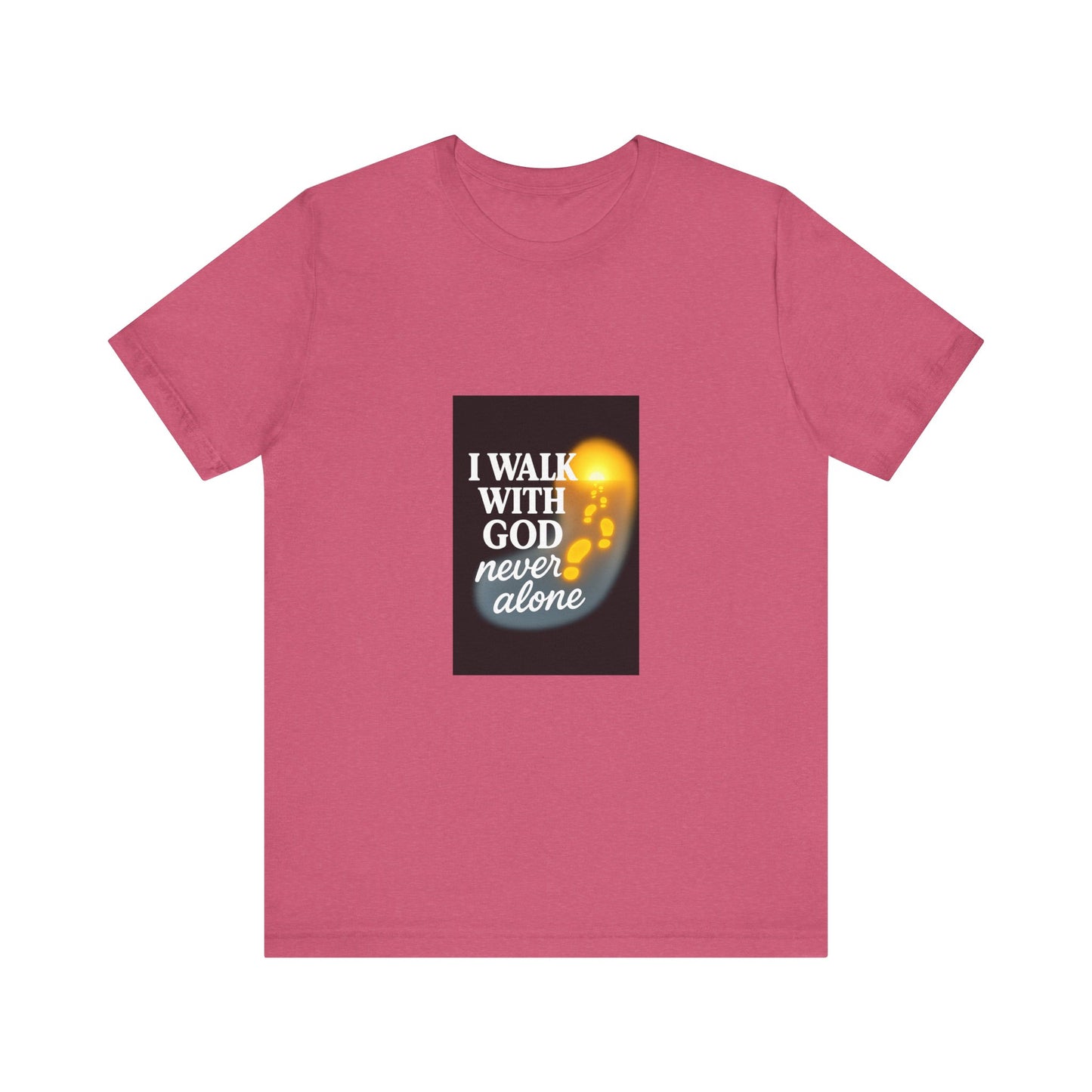 Inspirational Unisex Tee - 'I Walk with God, Never Alone' for Spiritual Wear, Faith-Based Gifts, Christian Apparel, Daily Motivation, [...]