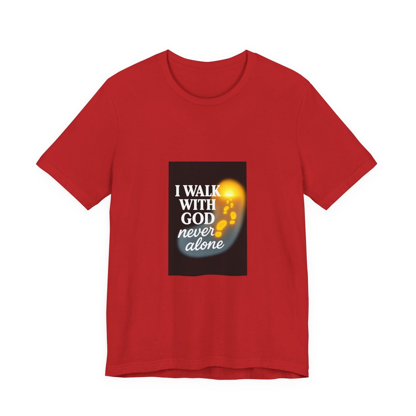 Inspirational Unisex Tee - 'I Walk with God, Never Alone' for Spiritual Wear, Faith-Based Gifts, Christian Apparel, Daily Motivation, [...]