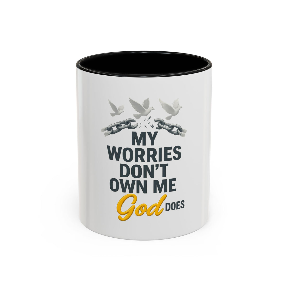 Faith-Inspiring Accent Coffee Mug - Motivational Gift for Coffee Lovers, Ideal for Birthdays, Holidays, Relaxation, Couples
