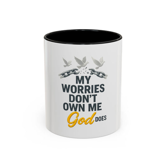 Faith-Inspiring Accent Coffee Mug - Motivational Gift for Coffee Lovers, Ideal for Birthdays, Holidays, Relaxation, Couples