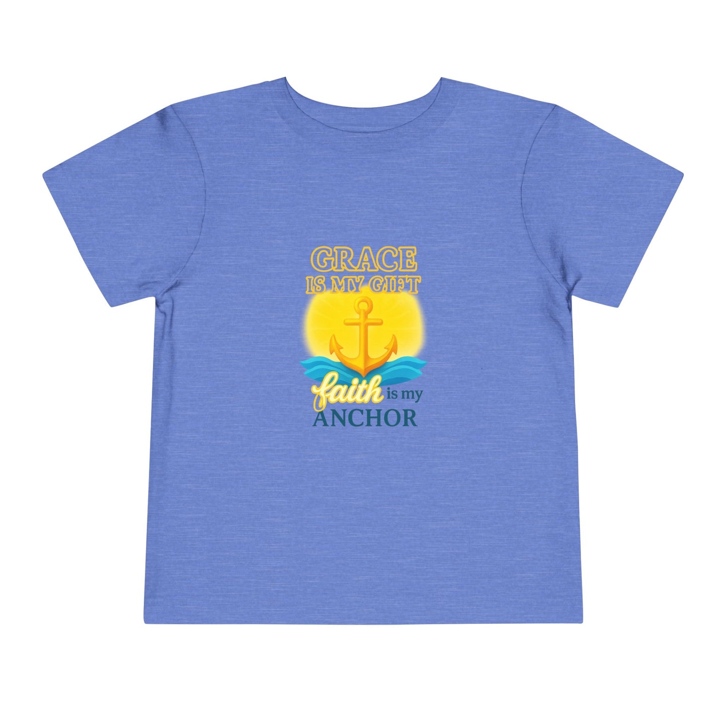Grace is My Anchor Toddler Tee — Nautical Faith Shirt