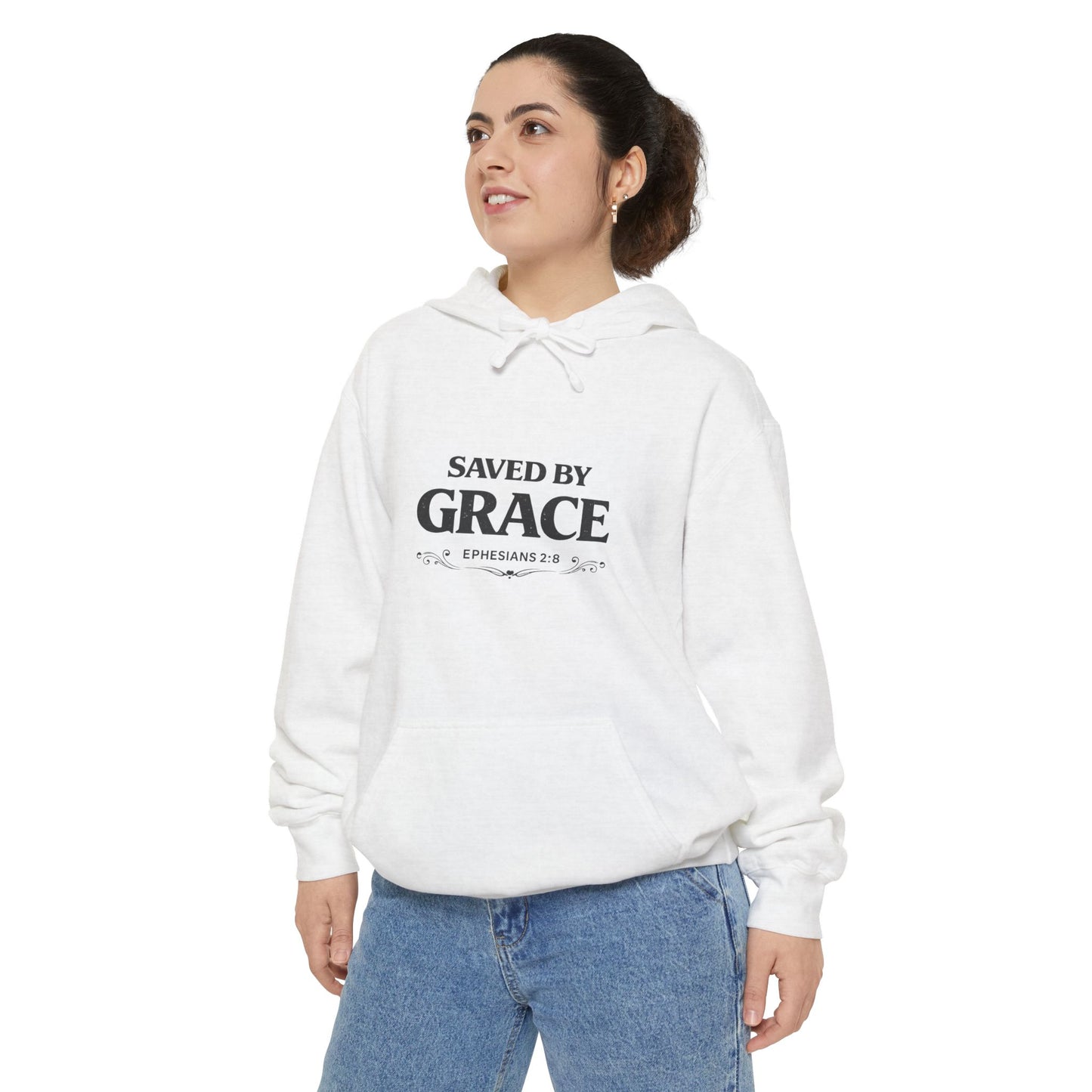 Saved By Grace Hoodie — Christian Faith Pullover (Ephesians 2:8-9)