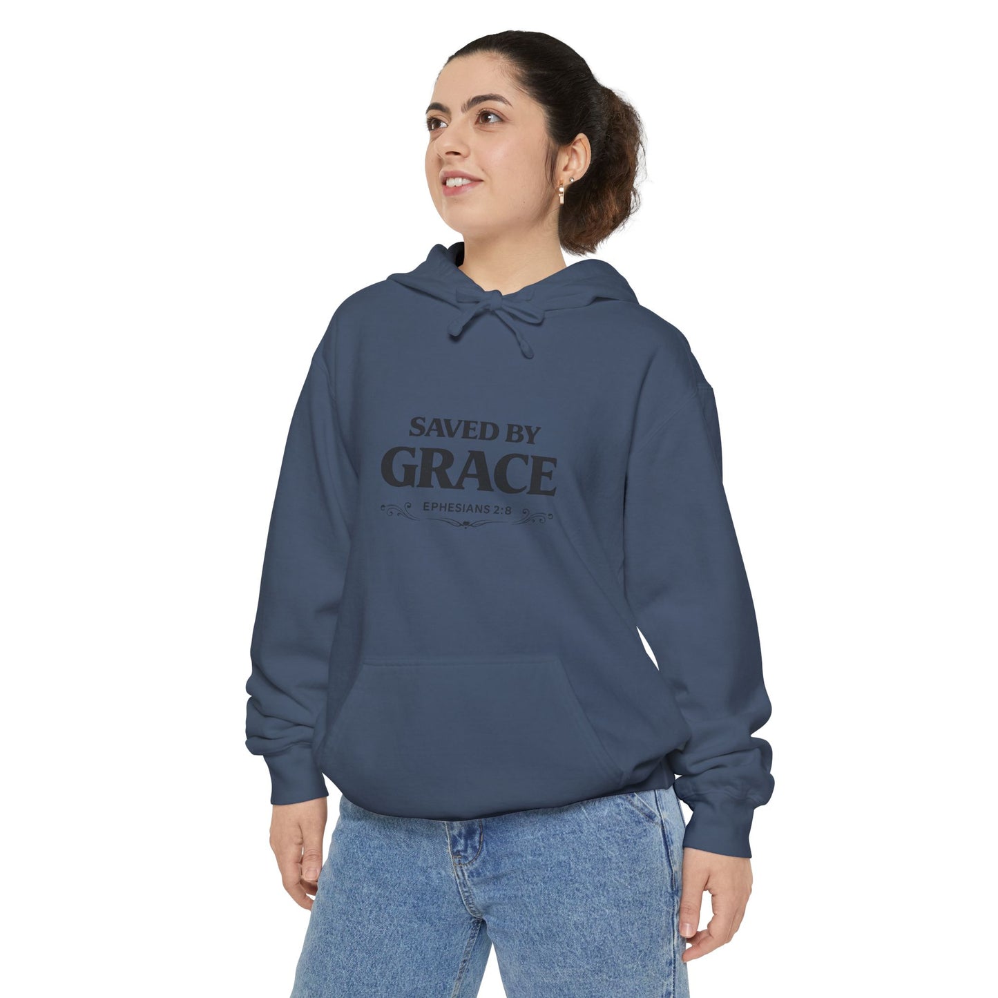 Saved By Grace Hoodie — Christian Faith Pullover (Ephesians 2:8-9)