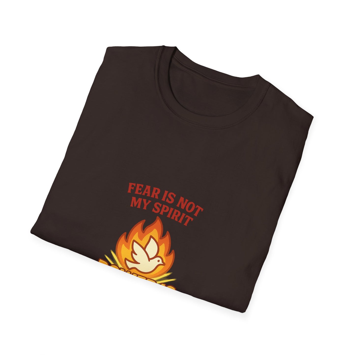 Fear Is Not My Spirit T-Shirt – Empowering Unisex Softstyle Tee for Strength & Positive Living
