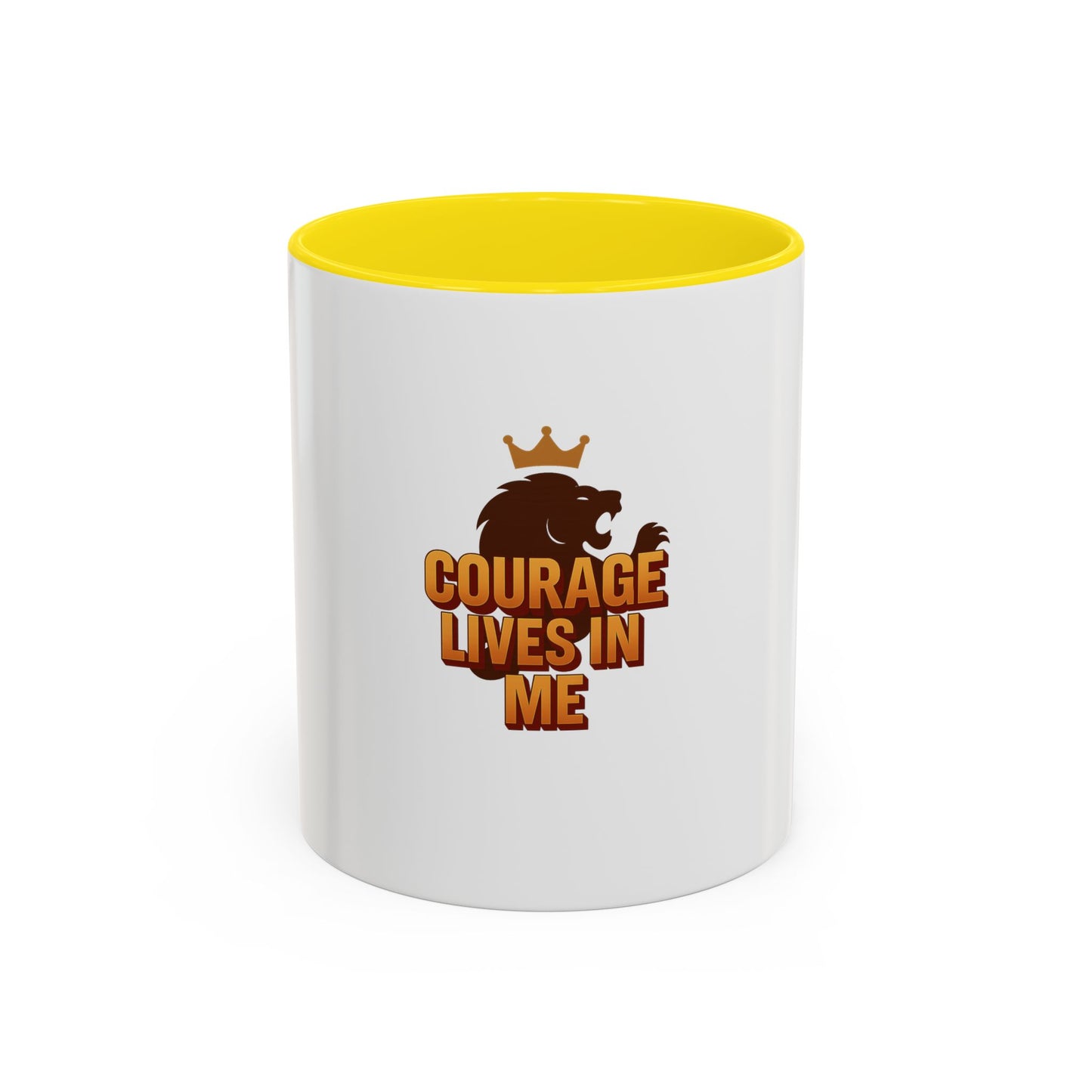 Courage-Inspired Accent Coffee Mug – A Daily Reminder to Stay Strong