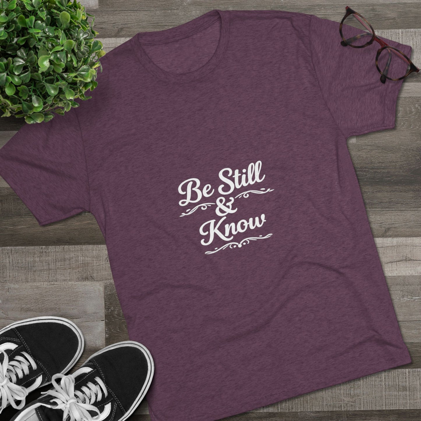Be Still & Know Tshirt — Inspirational Christian Graphic T‑Shirt