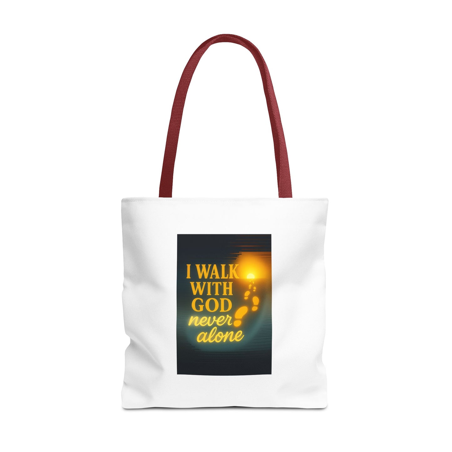 Inspiring God Walk Tote Bag, Motivational Quote Bag, Faith-Based Carryall, Gift for Believers, Christian Tote