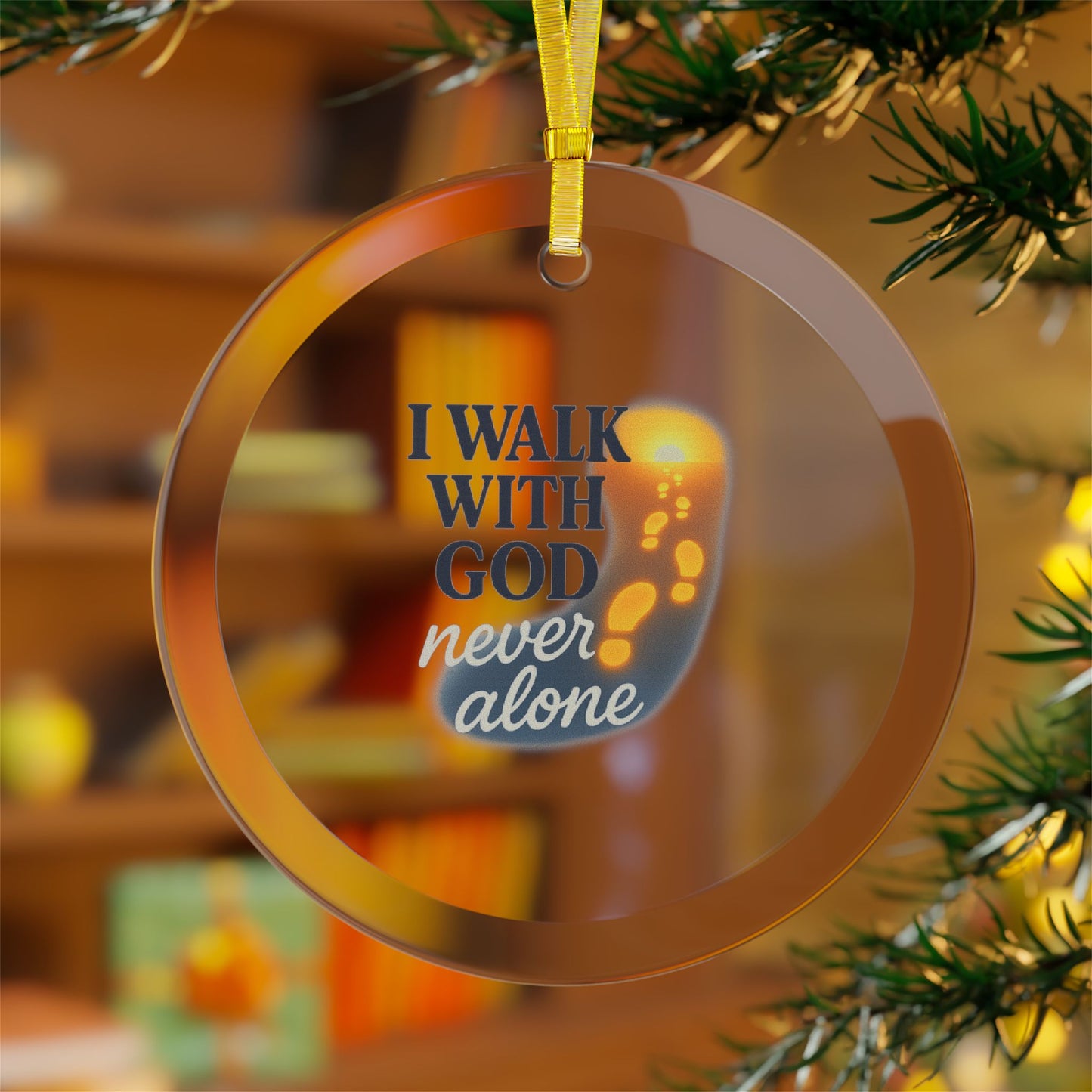 Inspirational Glass Christmas Ornament