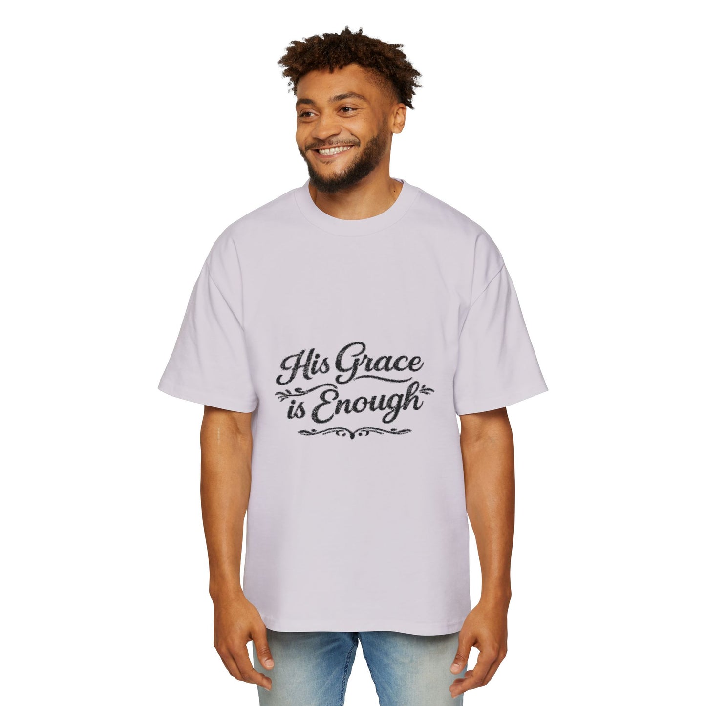 “His Grace Is Enough” Faith-Based Oversized T-shirt
