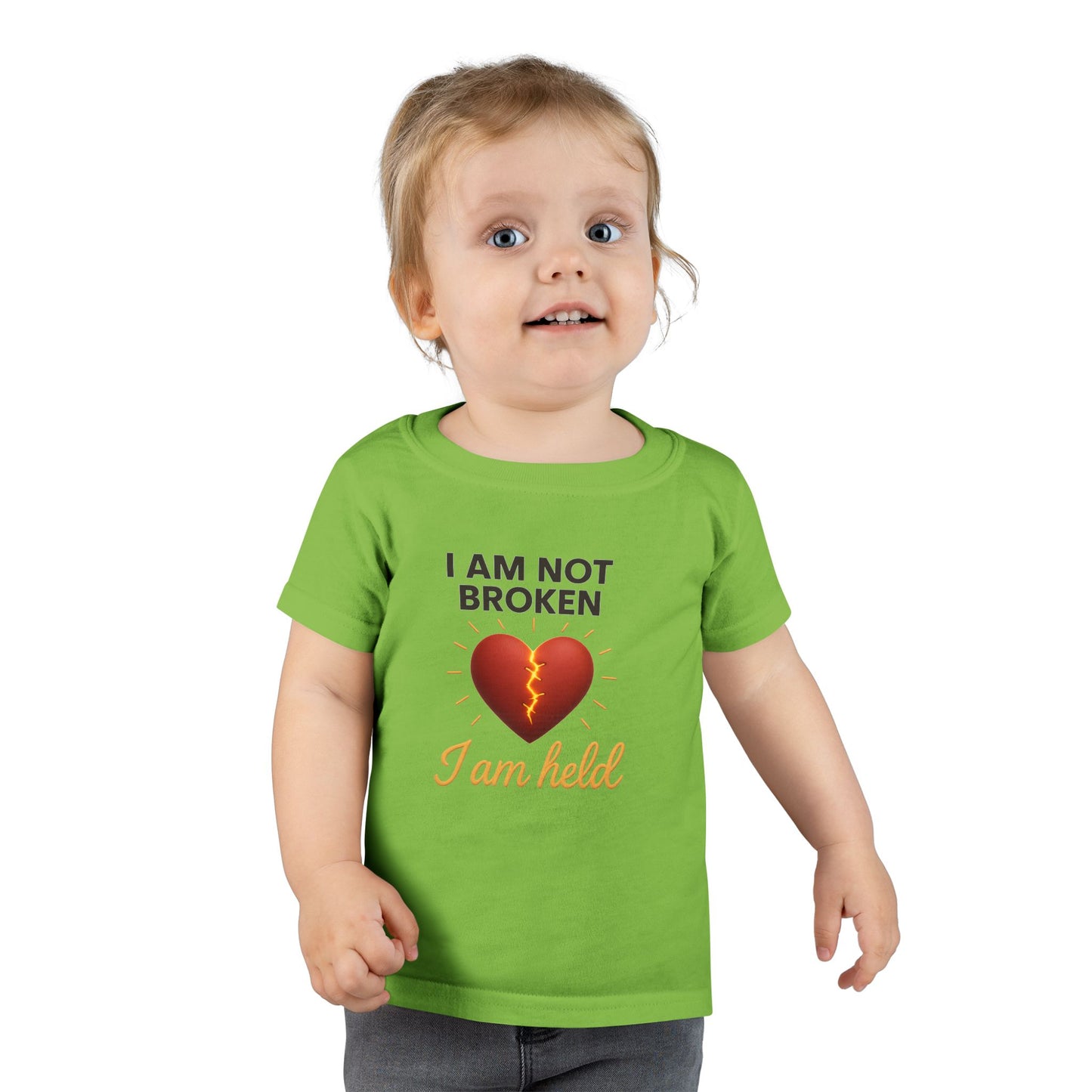Toddler T-Shirt – I Am Not Broken, I Am Healed" Heart Healing Graphic