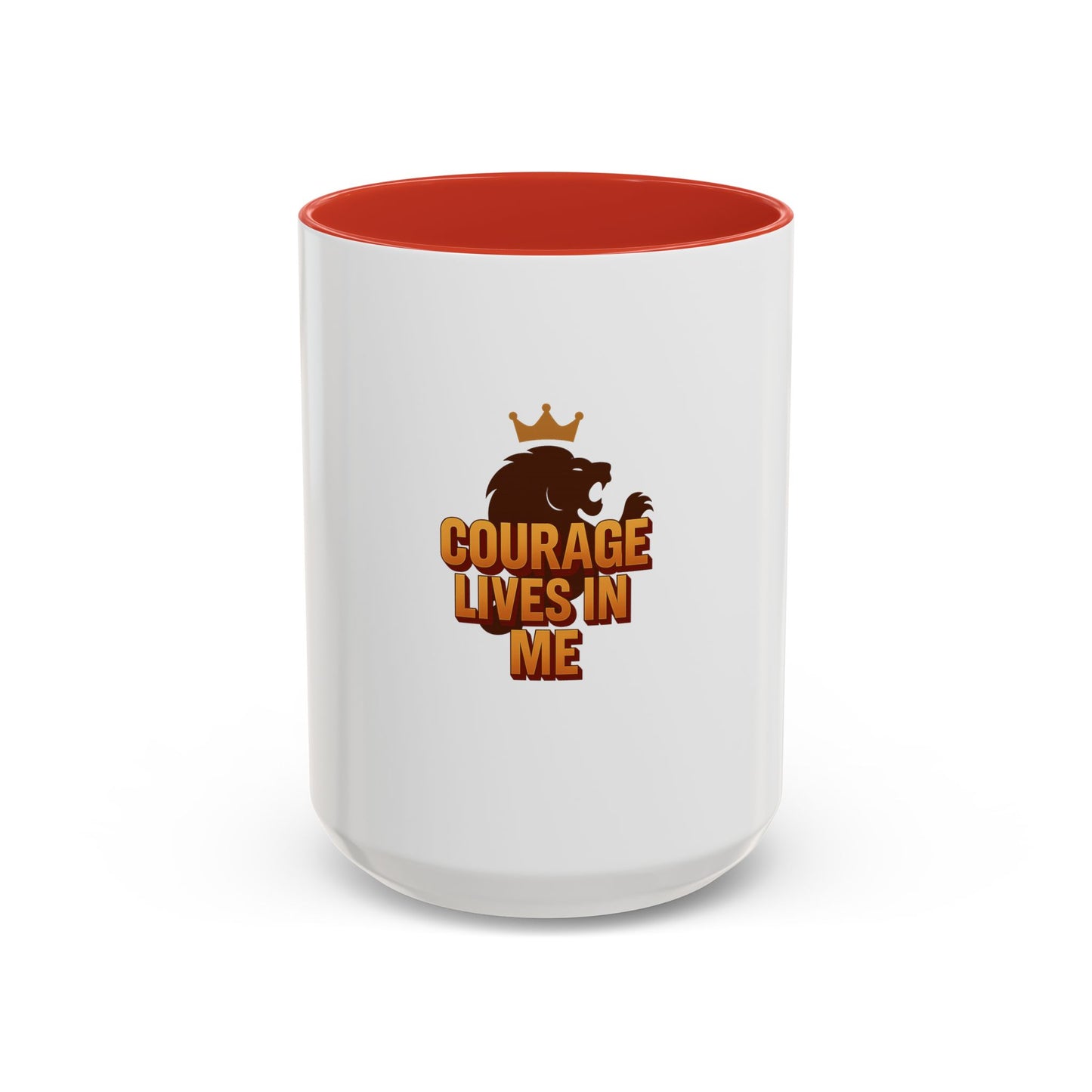 Courage-Inspired Accent Coffee Mug – A Daily Reminder to Stay Strong