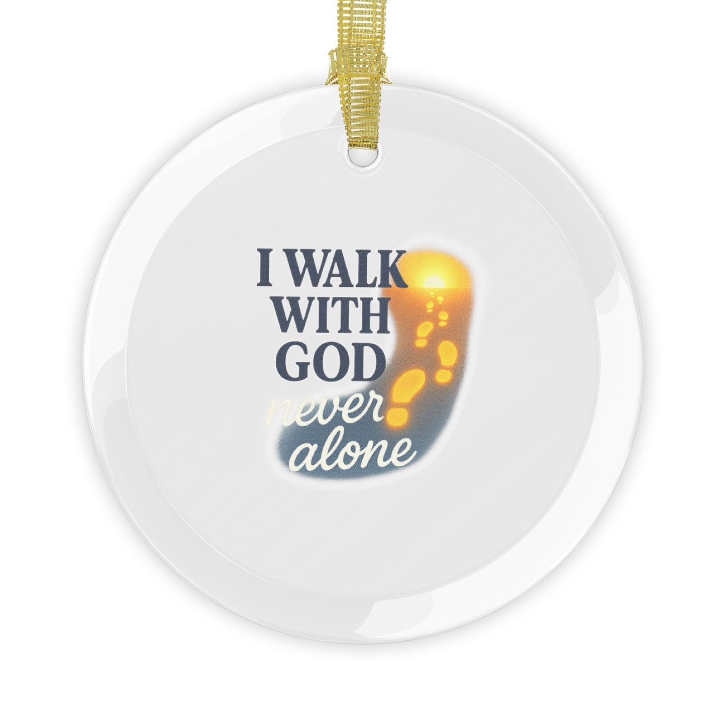 Inspirational Glass Christmas Ornament
