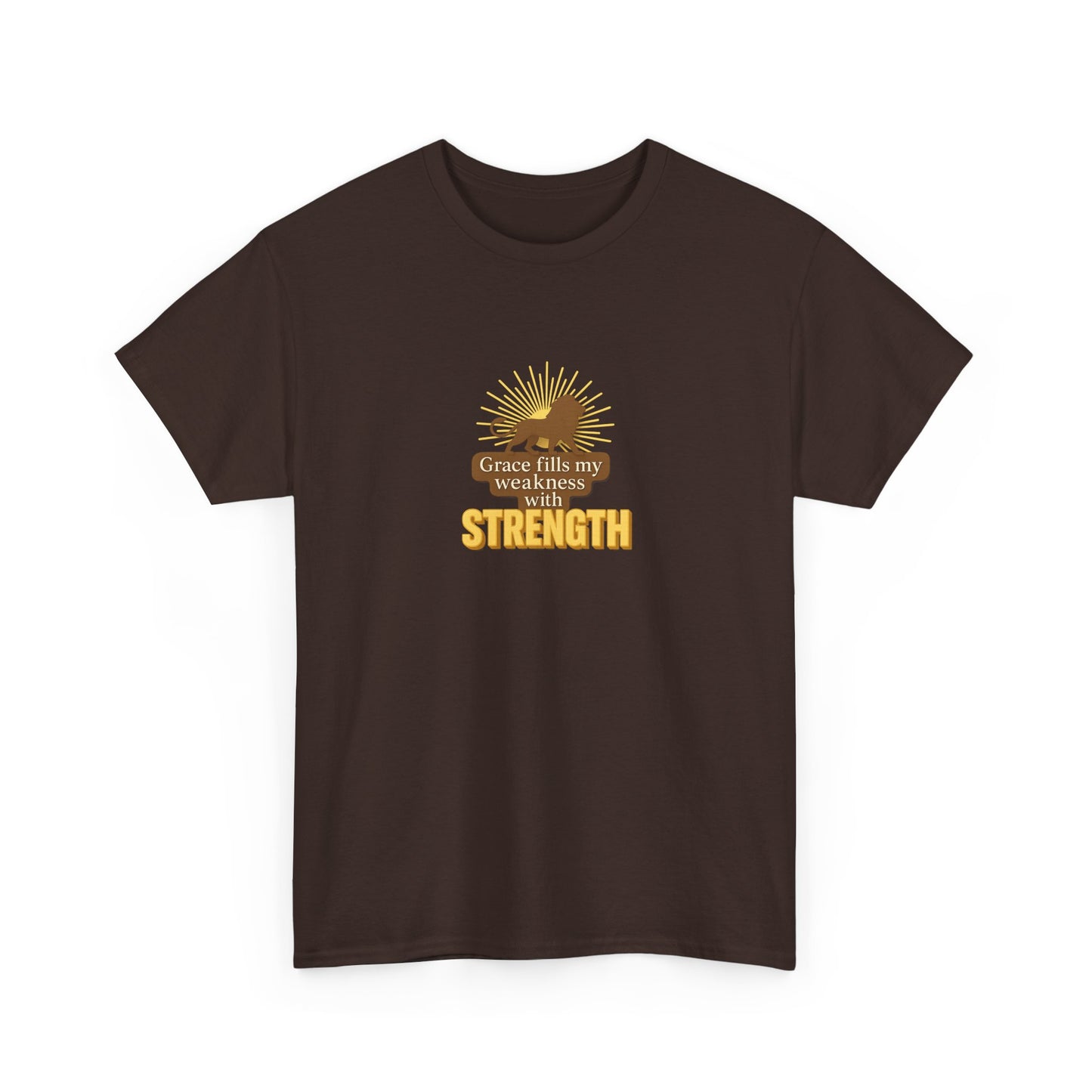 Grace Fills My Weakness with Strength – Inspirational Unisex Heavy Cotton Tee