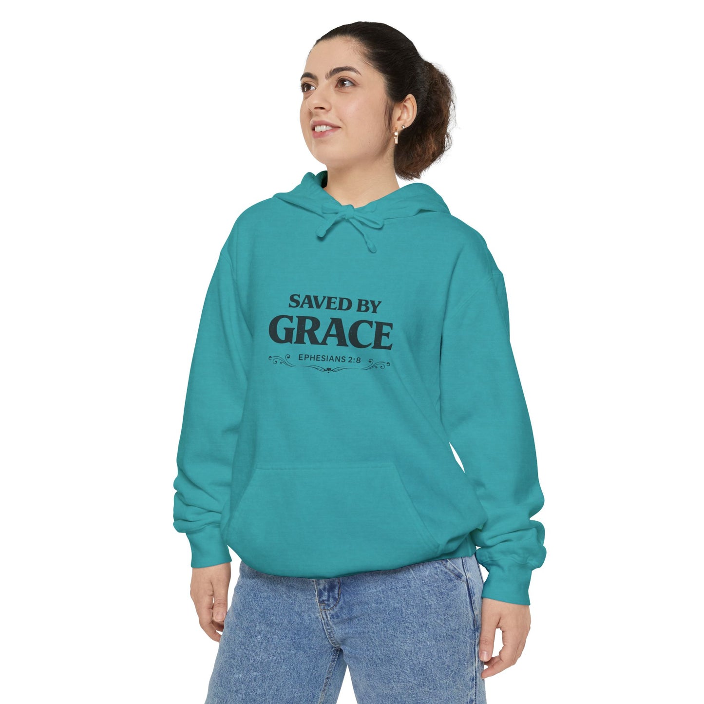 Saved By Grace Hoodie — Christian Faith Pullover (Ephesians 2:8-9)