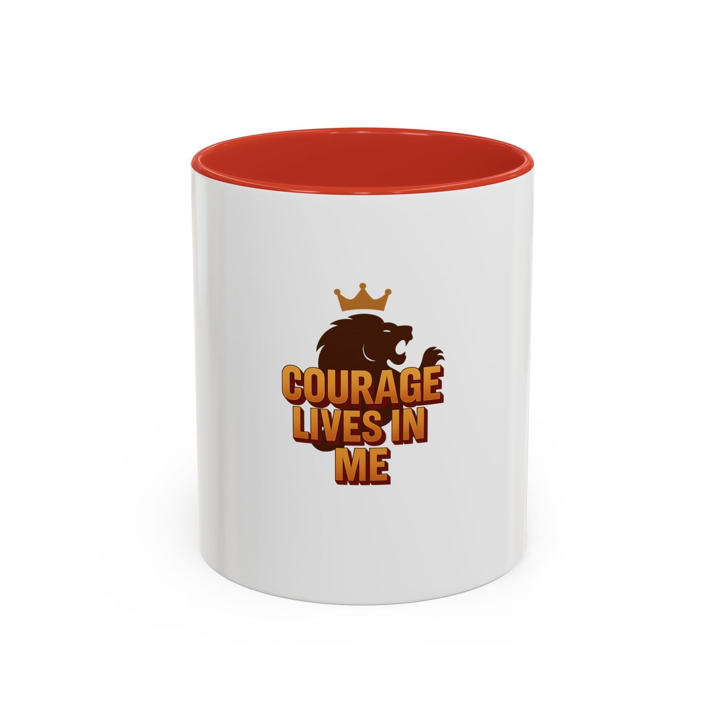 Courage-Inspired Accent Coffee Mug – A Daily Reminder to Stay Strong