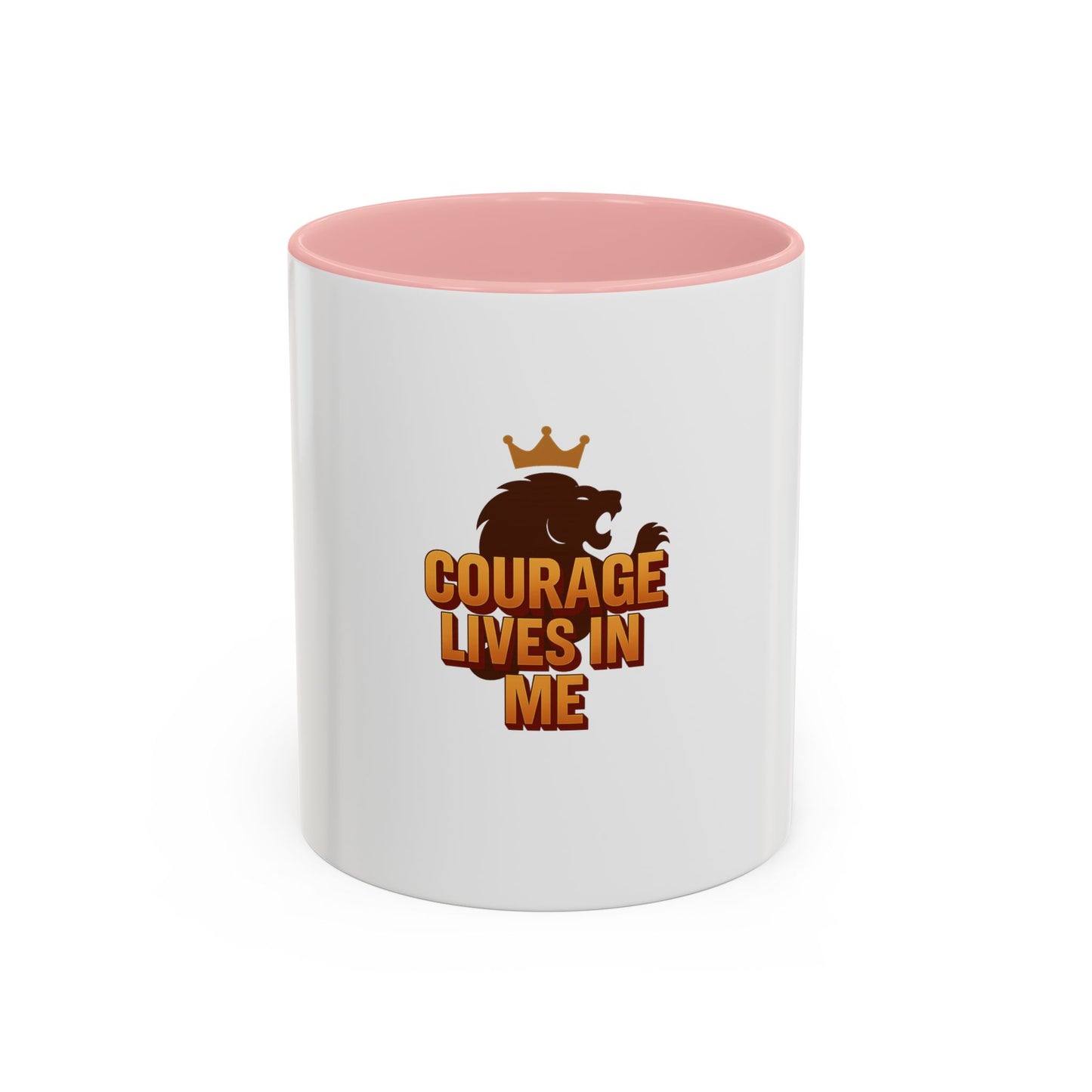 Courage-Inspired Accent Coffee Mug – A Daily Reminder to Stay Strong