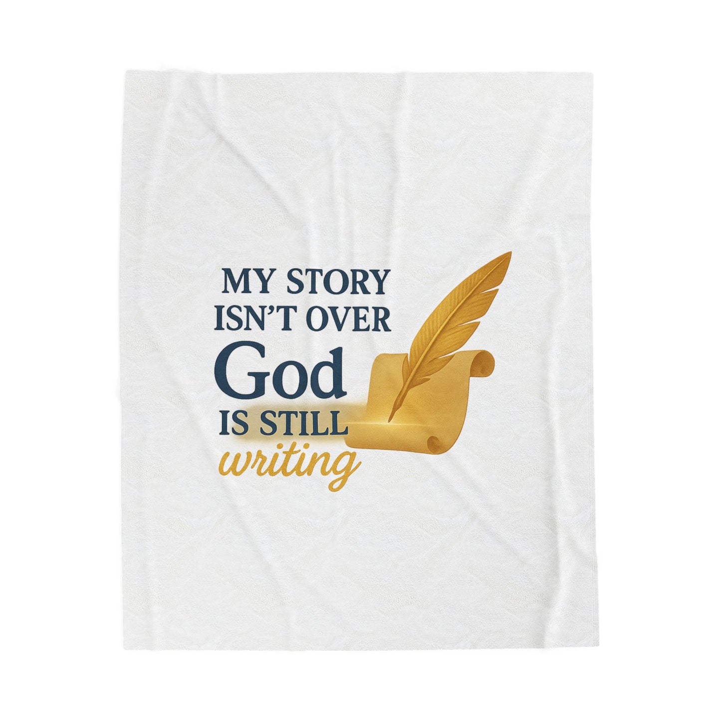 Inspirational Velveteen Plush Blanket - Cozy Storytelling Throw for Faith Lovers, Encouragement Gift, Home Decor, Relaxation Blanket