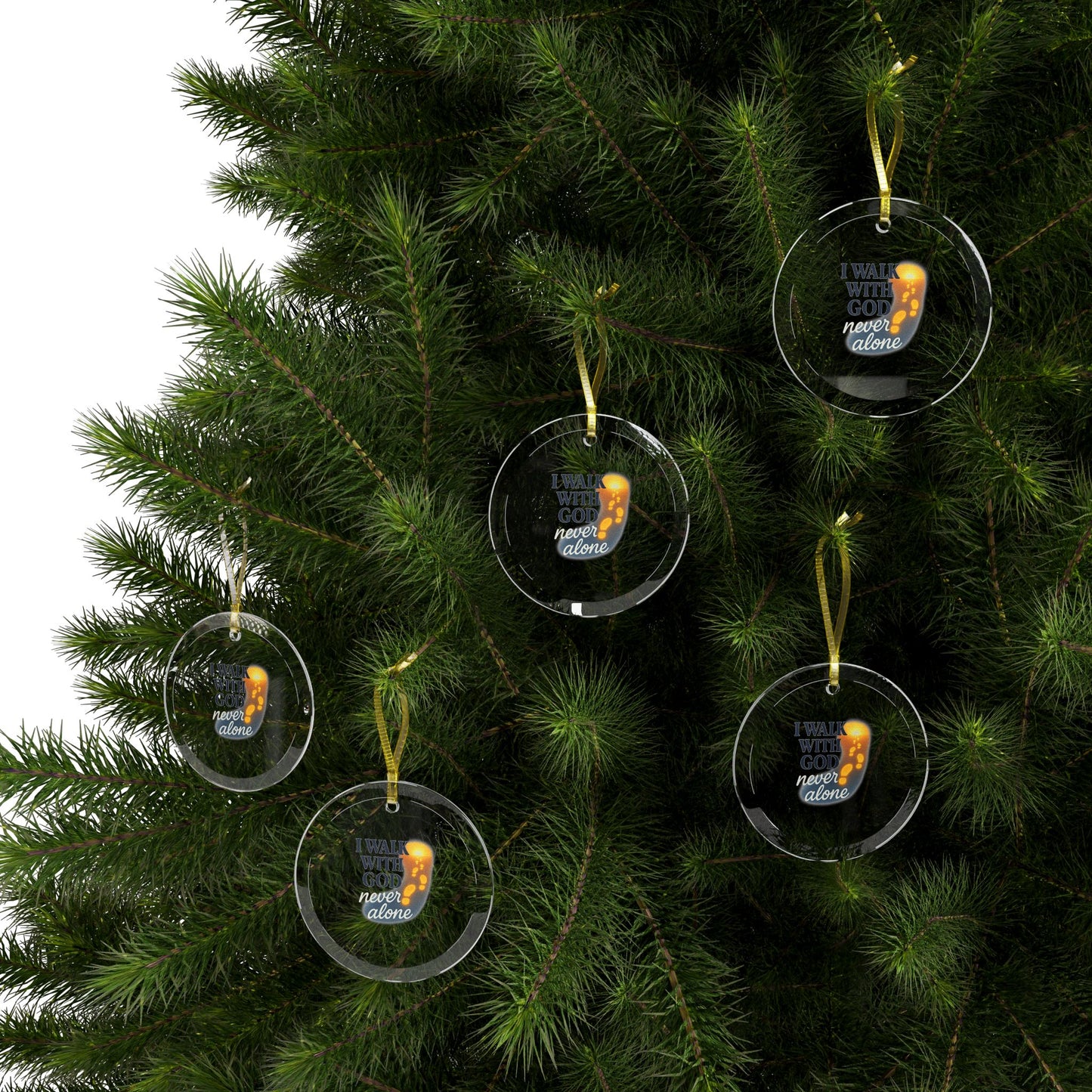 Inspirational Glass Christmas Ornament