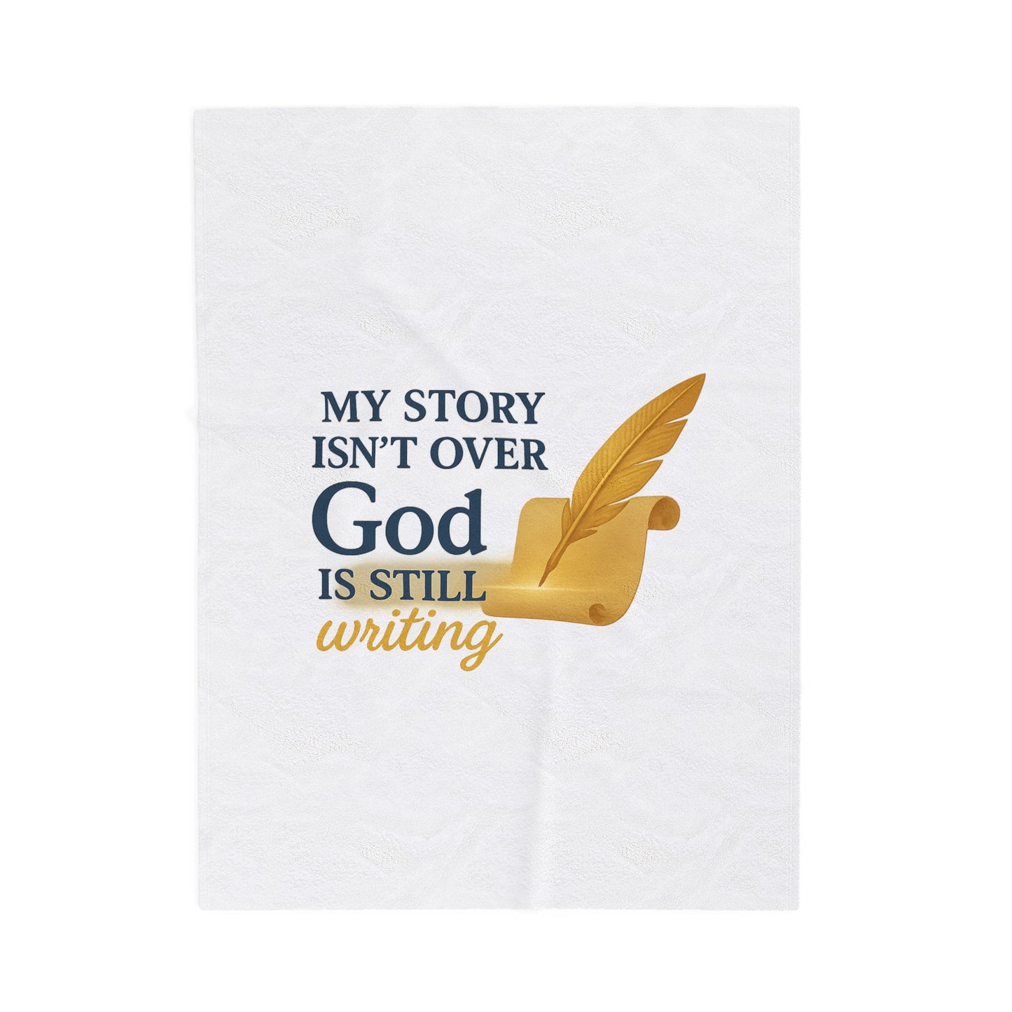 Inspirational Velveteen Plush Blanket - Cozy Storytelling Throw for Faith Lovers, Encouragement Gift, Home Decor, Relaxation Blanket